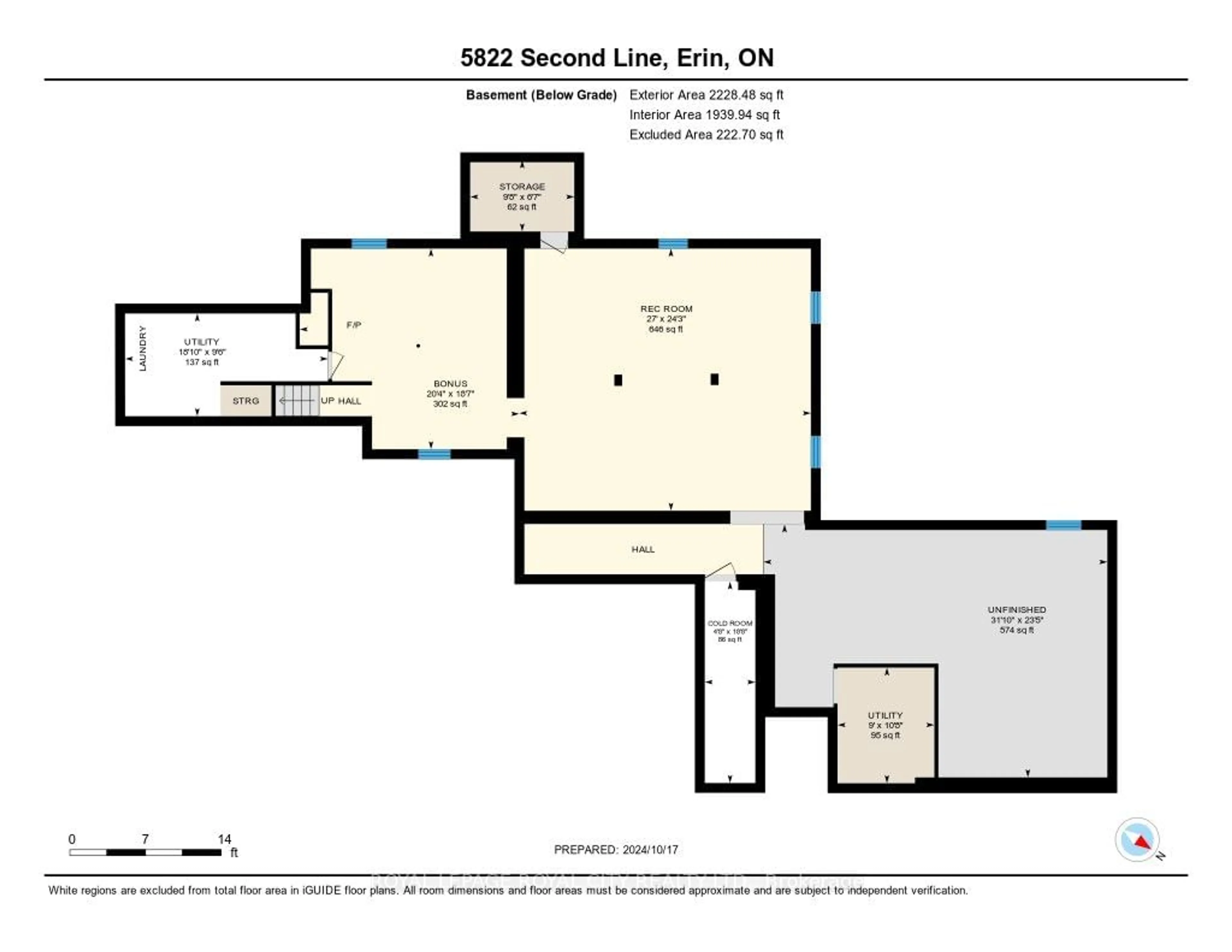 Floor plan for 5822 2nd Line, Erin Ontario L0N 1N0