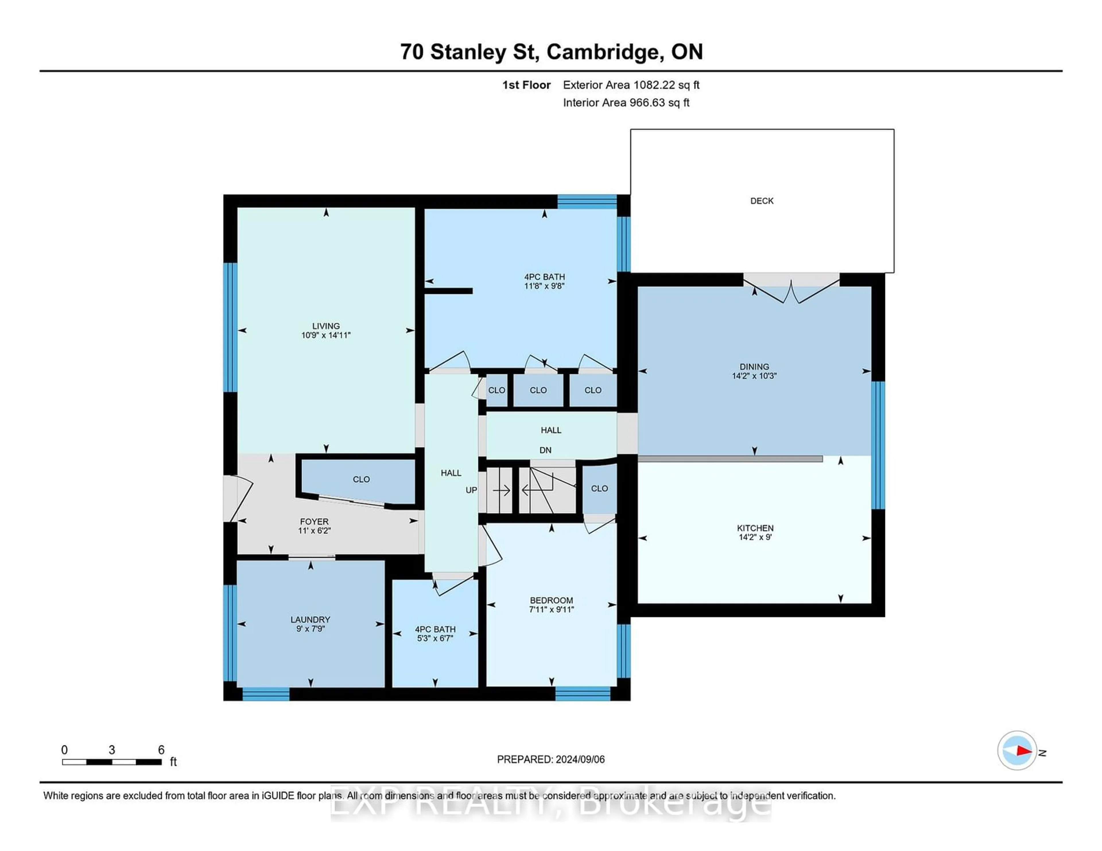 Floor plan for 70 Stanley St, Cambridge Ontario N1S 2A6