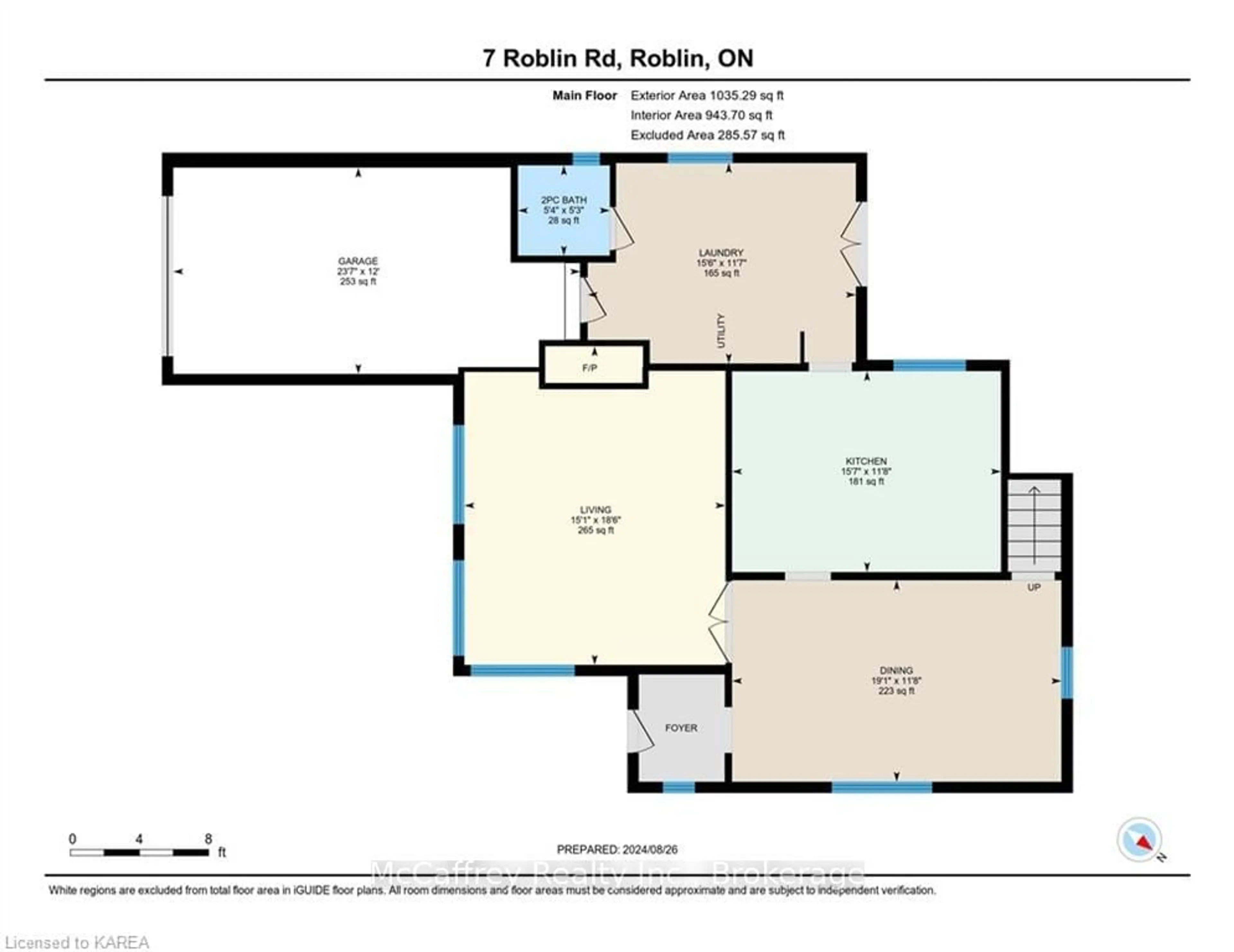 Floor plan for 7 ROBLIN Rd, Greater Napanee Ontario K0K 2W0