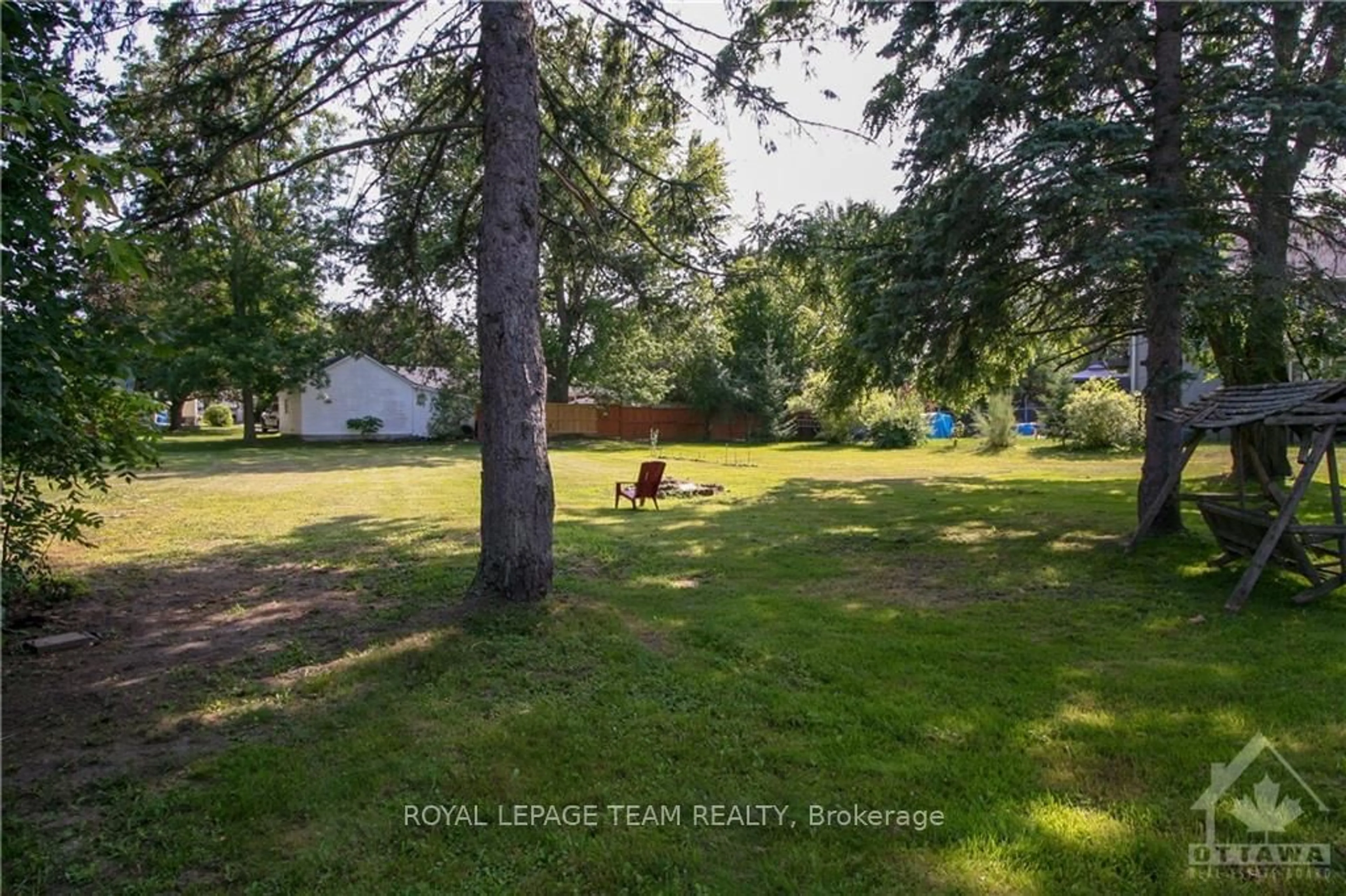 Frontside or backside of a home, the fenced backyard for 78 MILL St, North Dundas Ontario K0C 1H0