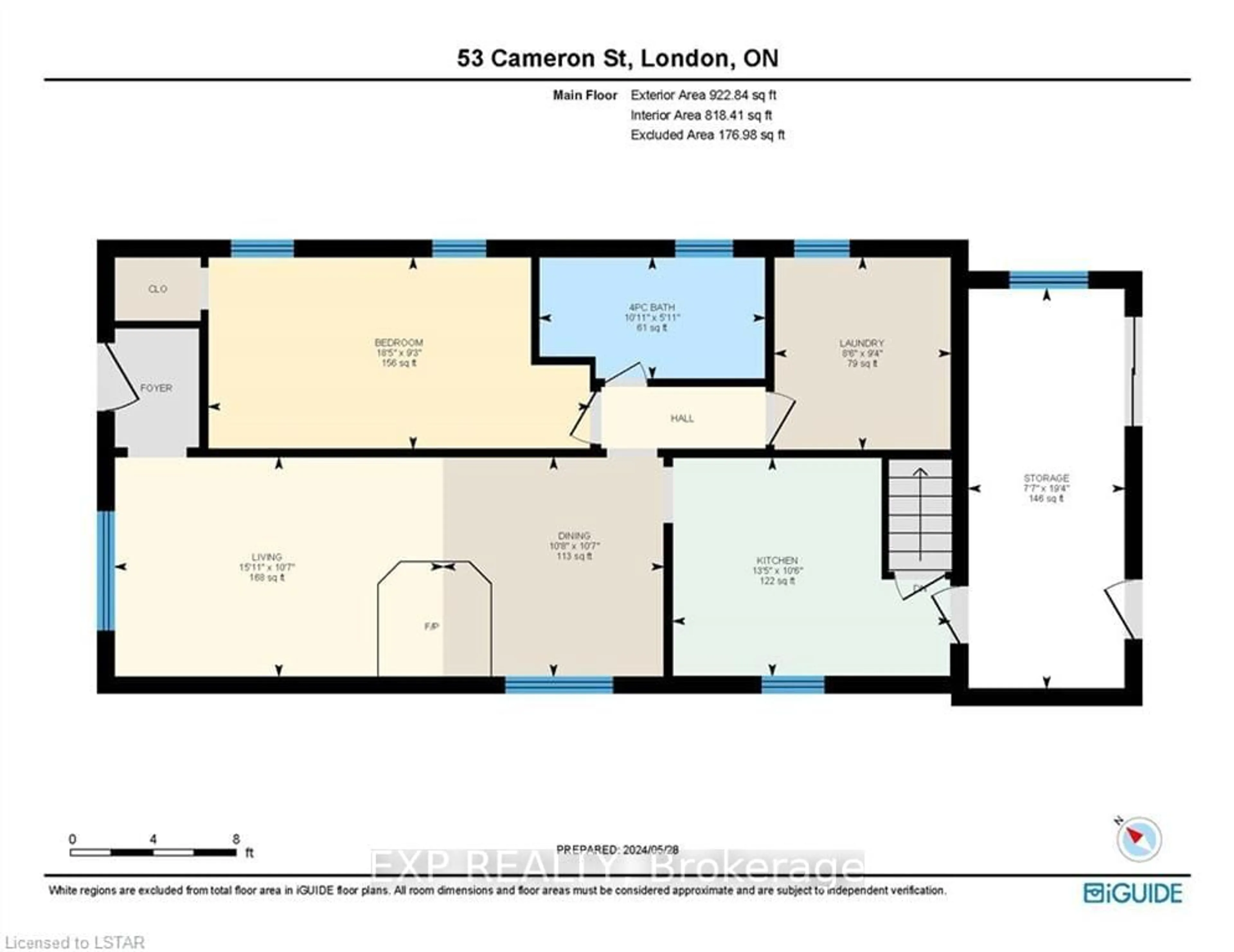 Floor plan for 53 Cameron St, London Ontario N5Z 1C7