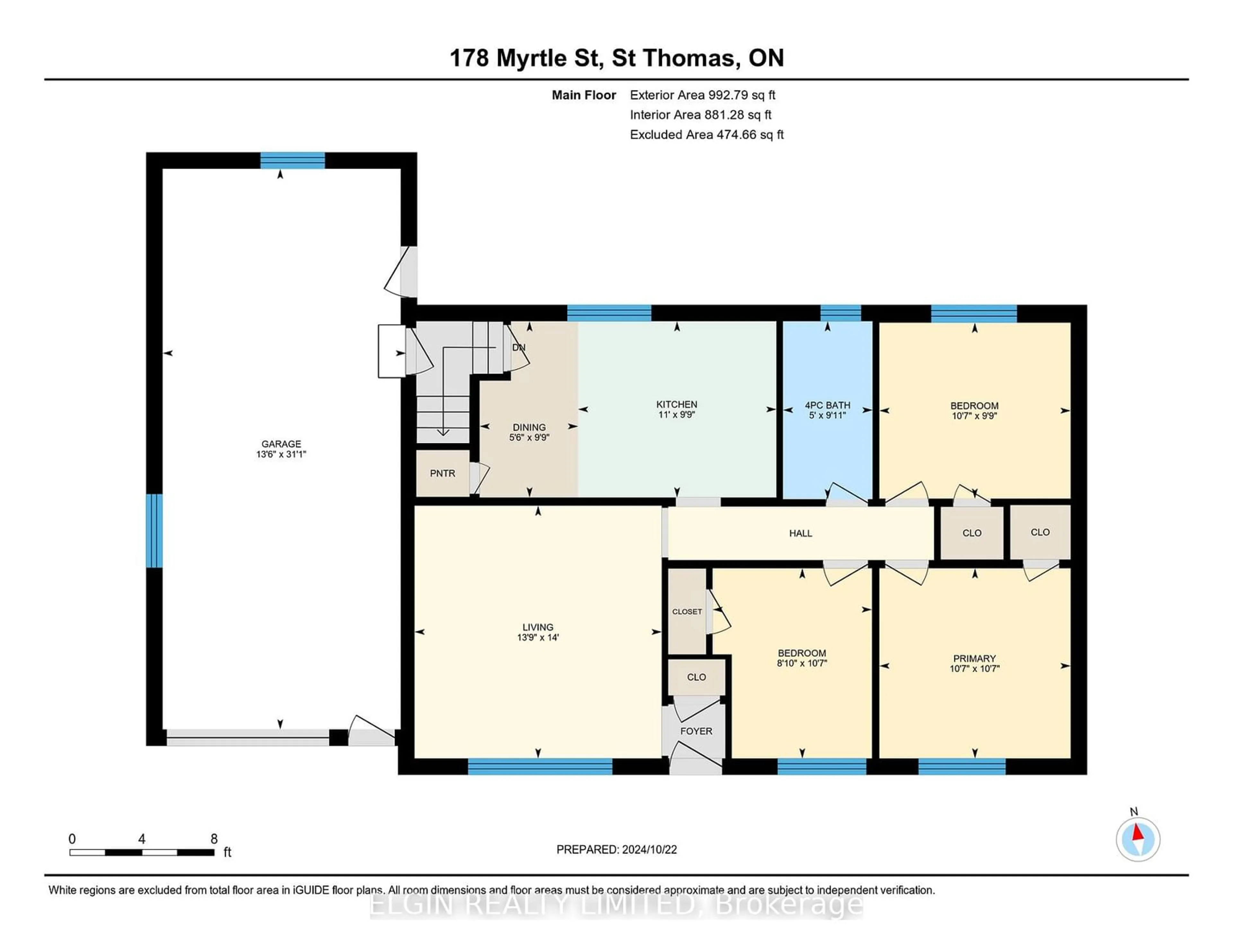 Floor plan for 178 Myrtle St, St. Thomas Ontario N5R 2G9