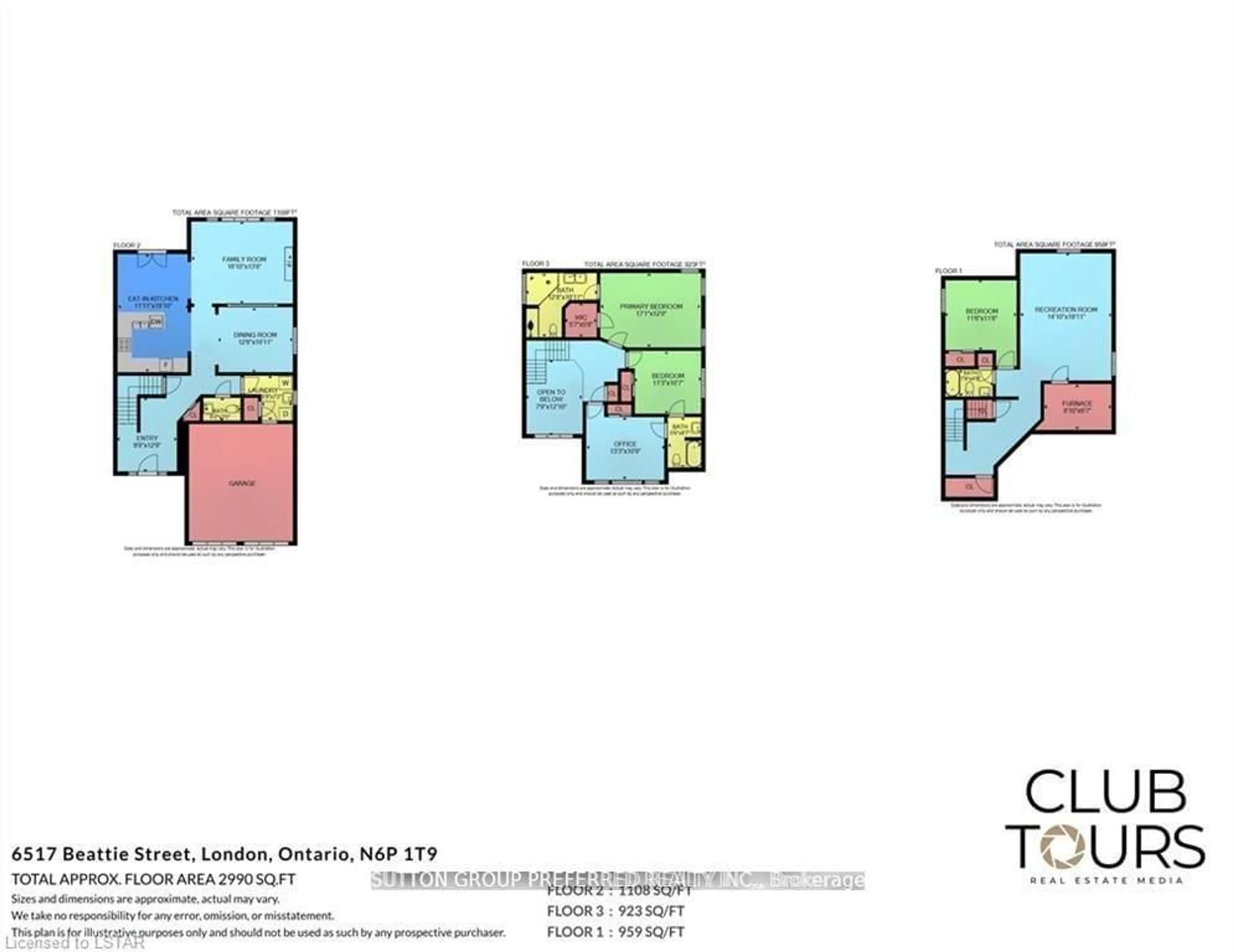 Floor plan for 6517 Beattie St, London Ontario N6P 1T9