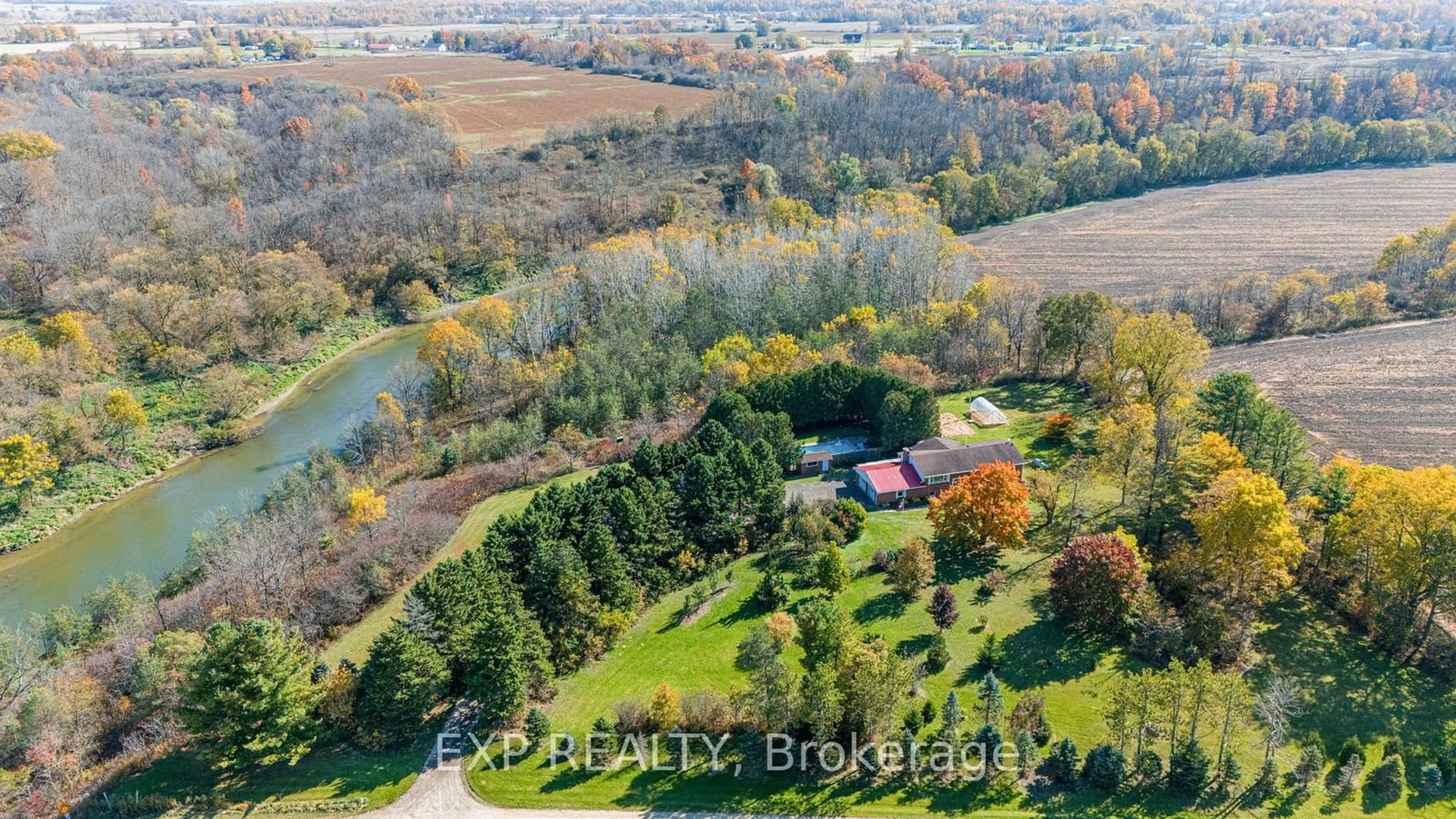 A pic from exterior of the house or condo, the fenced backyard for 20477 Burwell Rd, Strathroy-Caradoc Ontario N0L 1W0