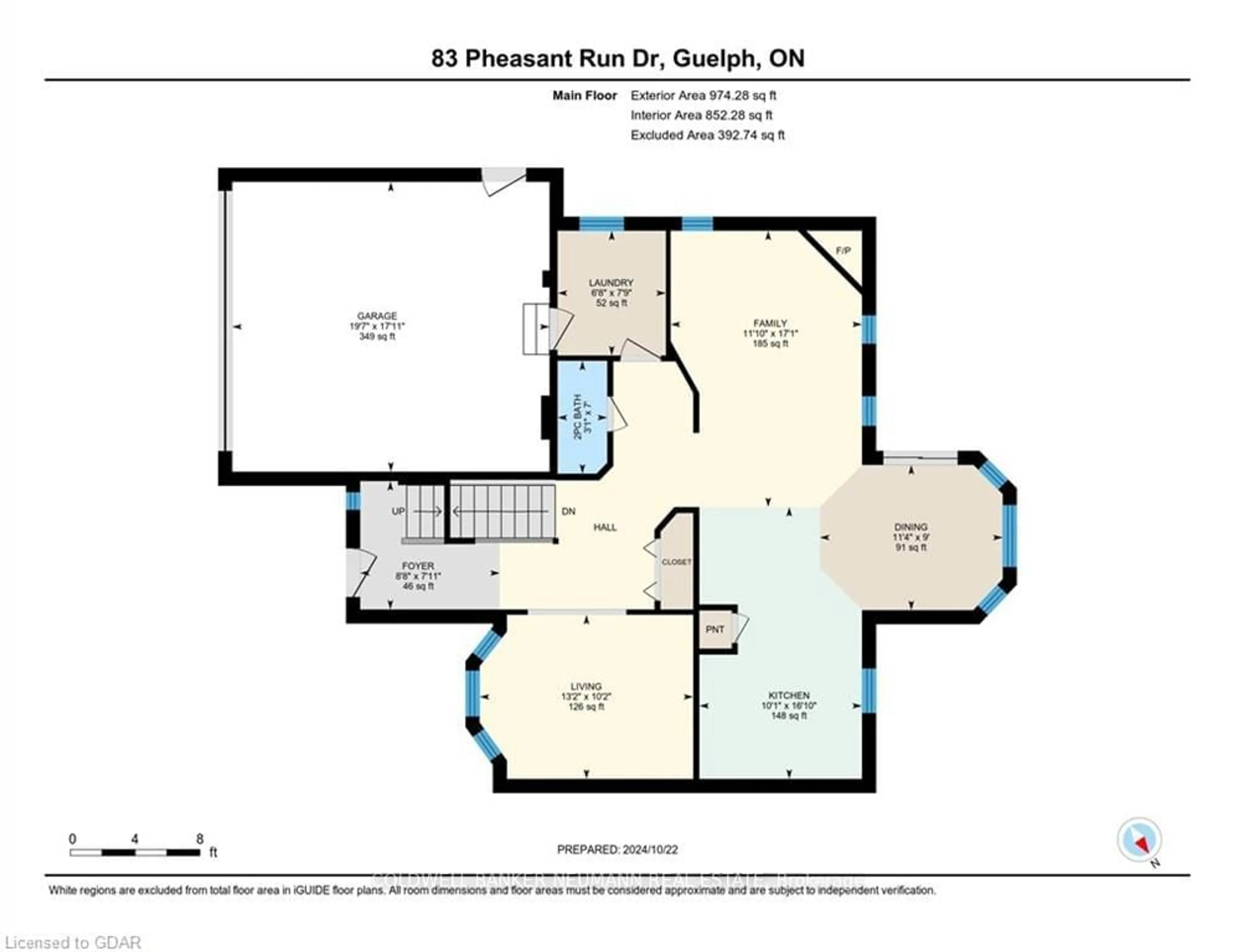 Floor plan for 83 Pheasant Run Dr, Guelph Ontario N1C 1E4