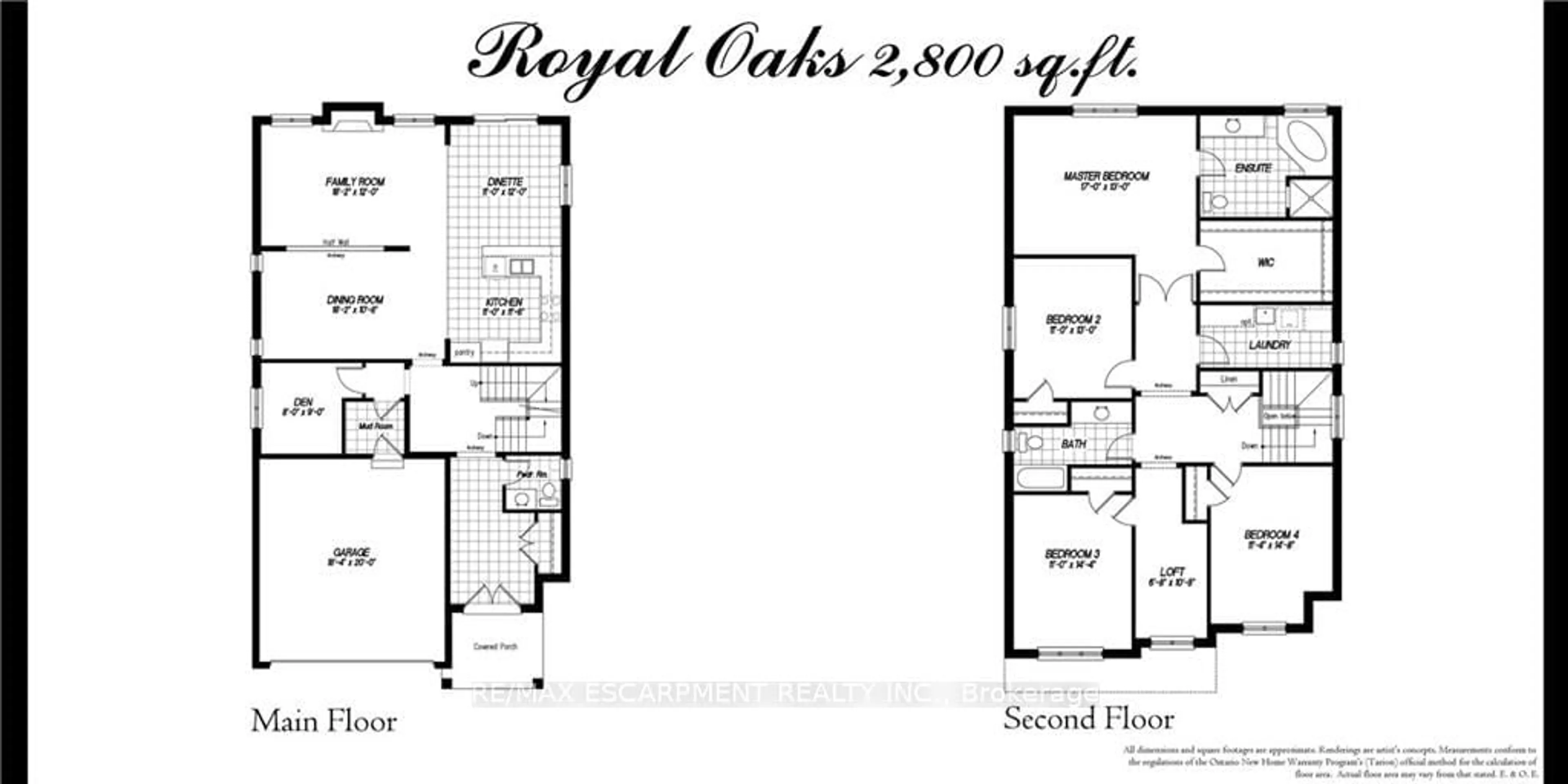 Floor plan for Lot 15 Kellogg Ave, Hamilton Ontario L0R 1W0