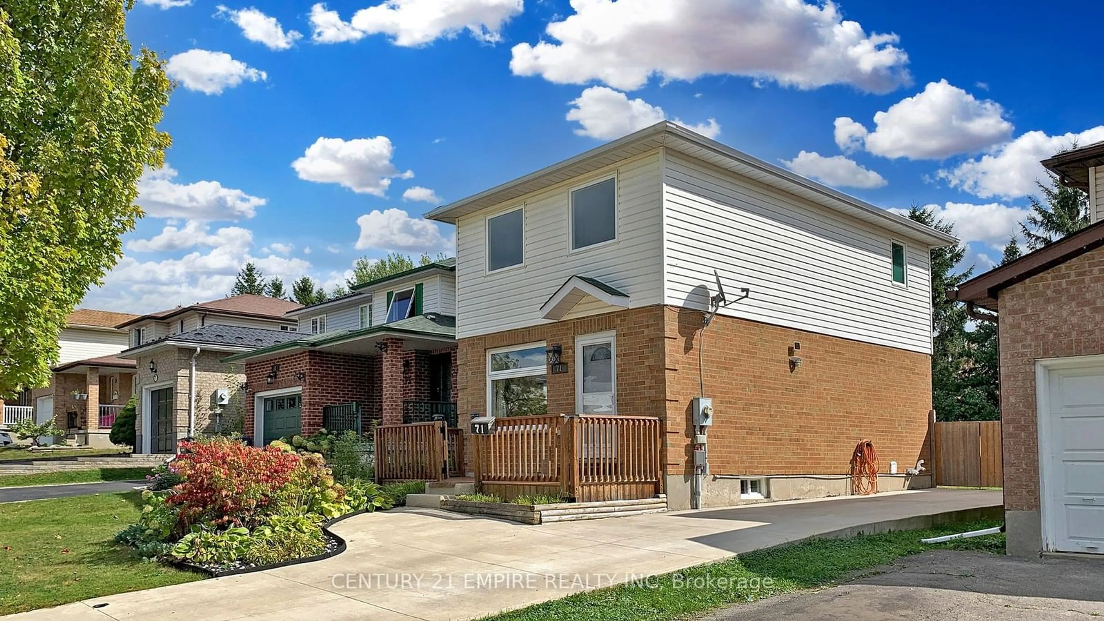 A pic from exterior of the house or condo, the fenced backyard for 71 Watt St, Guelph Ontario N1E 6W6