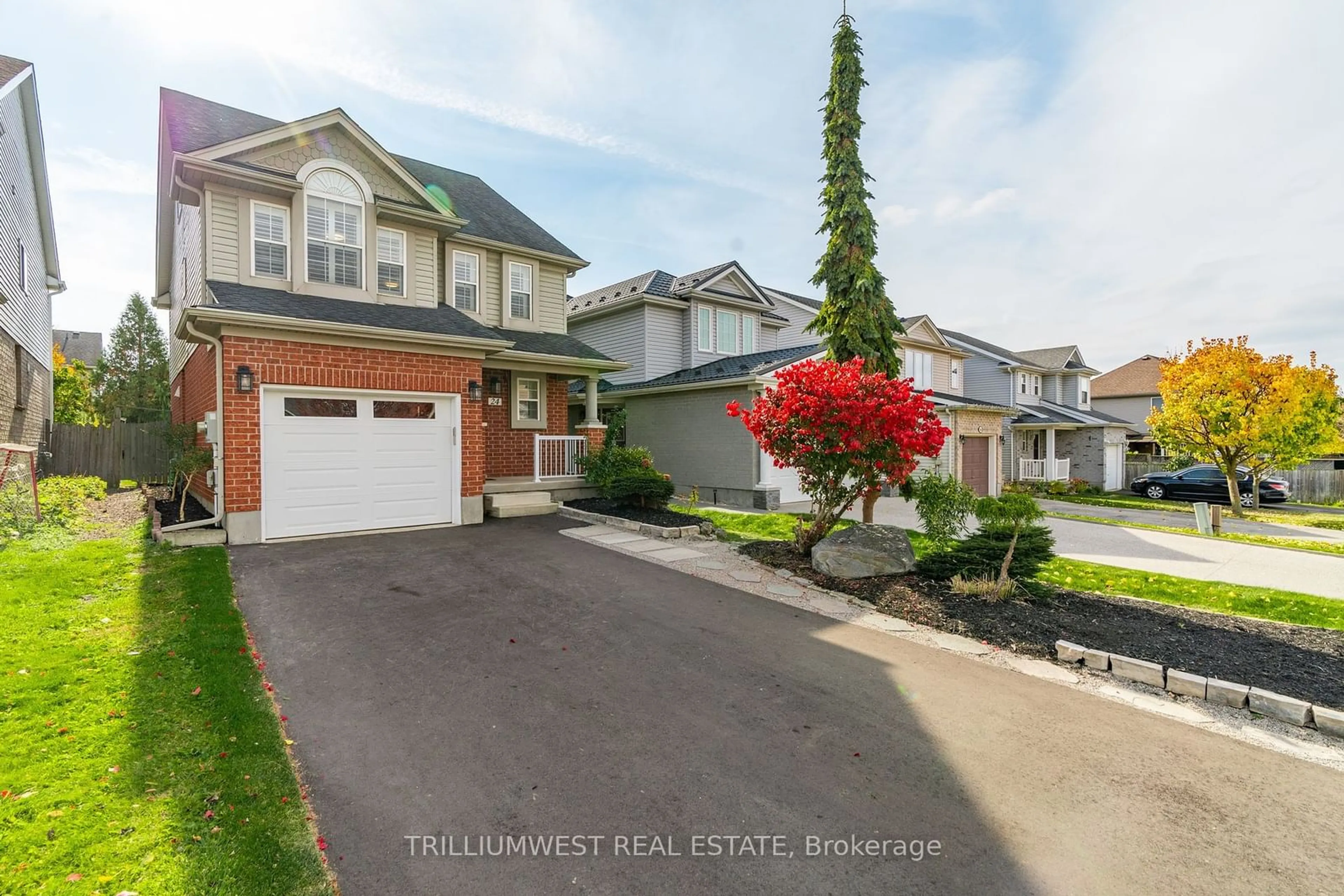 Frontside or backside of a home, the street view for 24 Kroeger Cres, Cambridge Ontario N3C 4J7