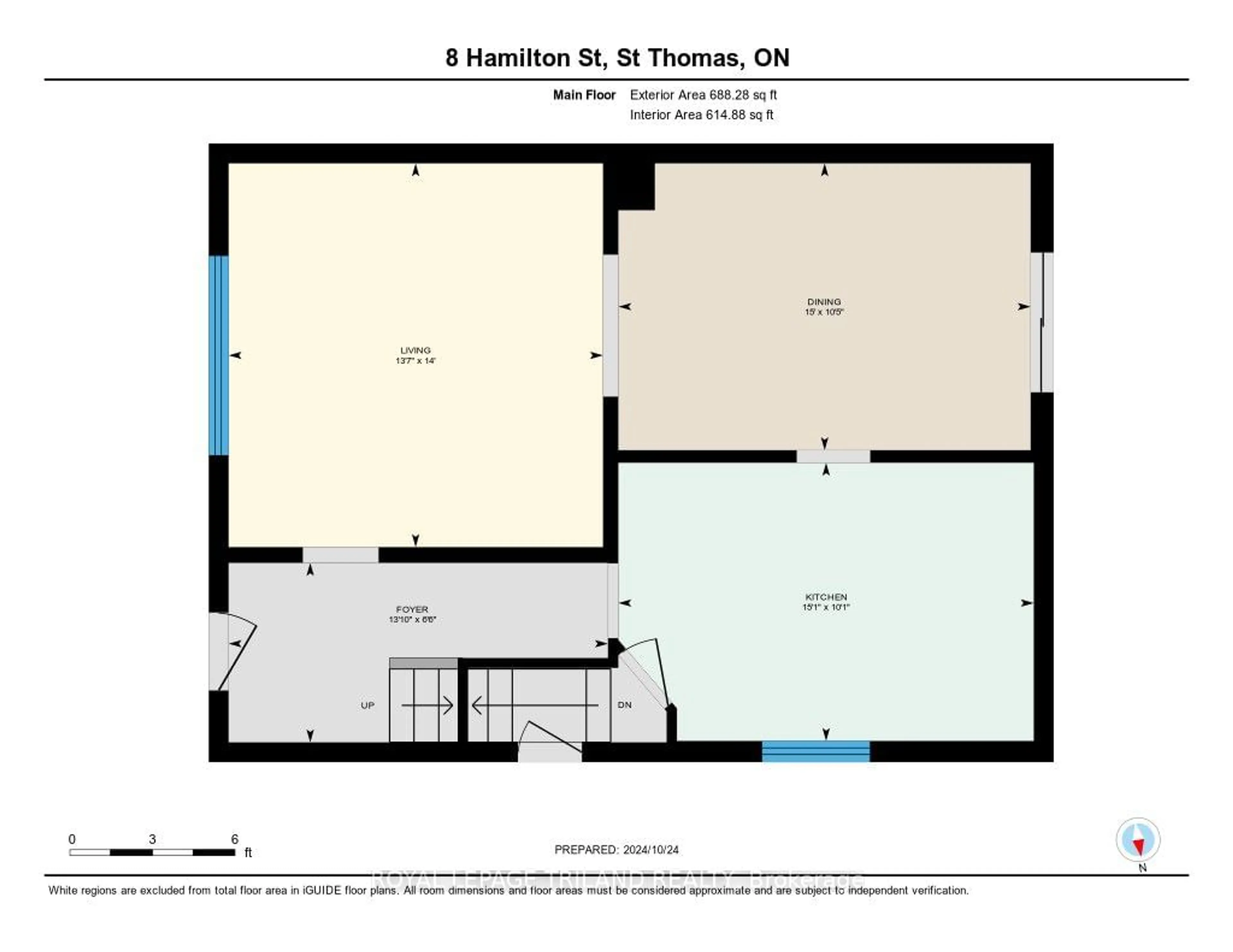 Floor plan for 8 Hamilton St, St. Thomas Ontario N5P 2S6