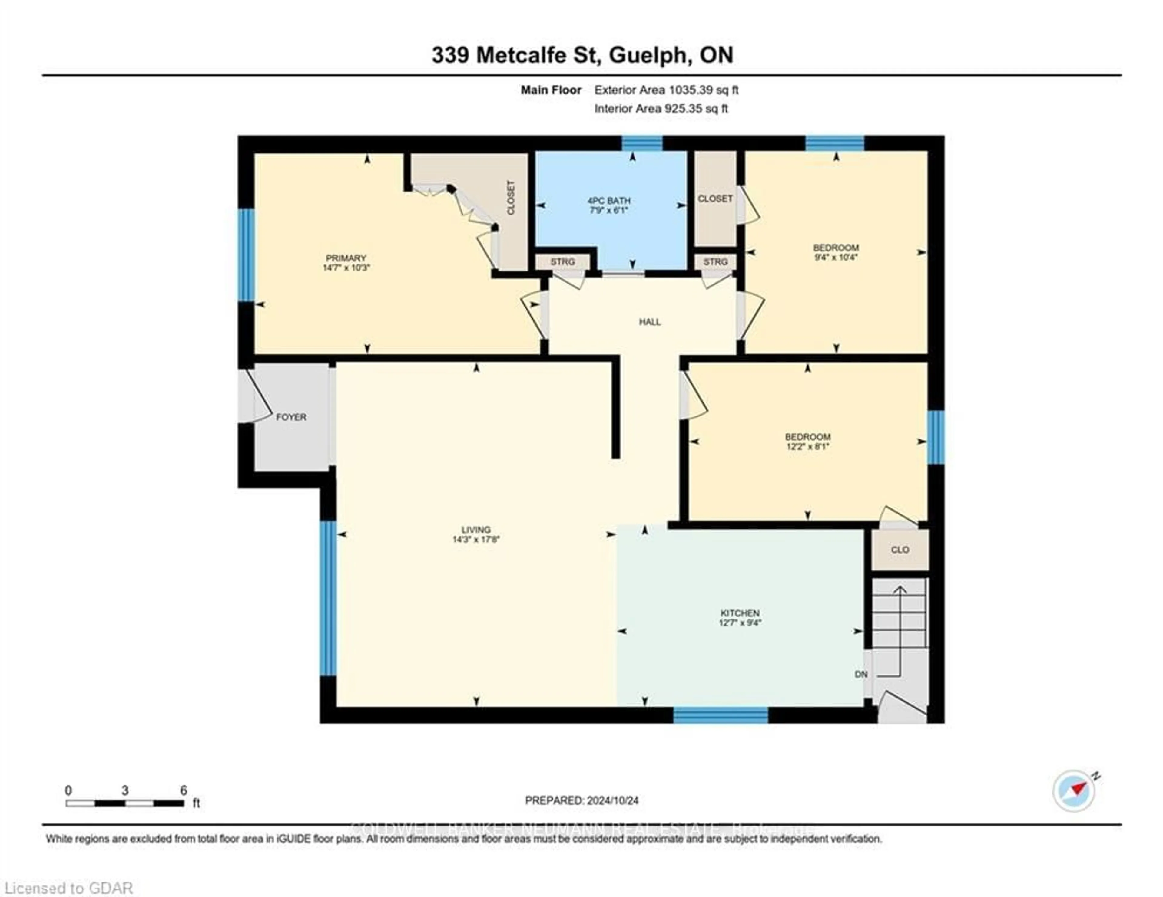 Floor plan for 339 metcalfe St, Guelph Ontario N1E 4Z5