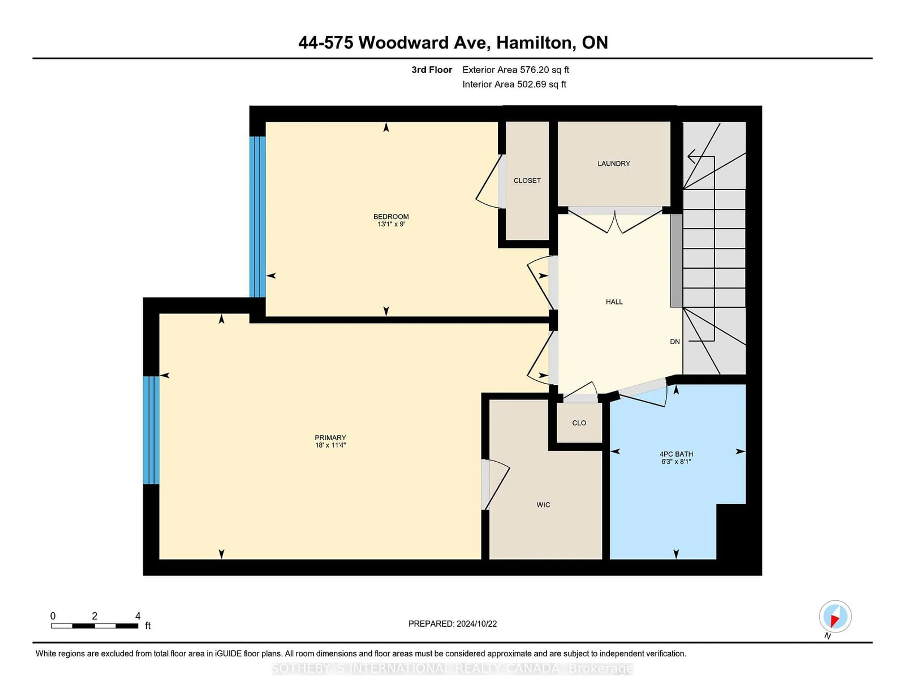 Floor plan for 575 Woodward Ave #44, Hamilton Ontario L8H 0B3