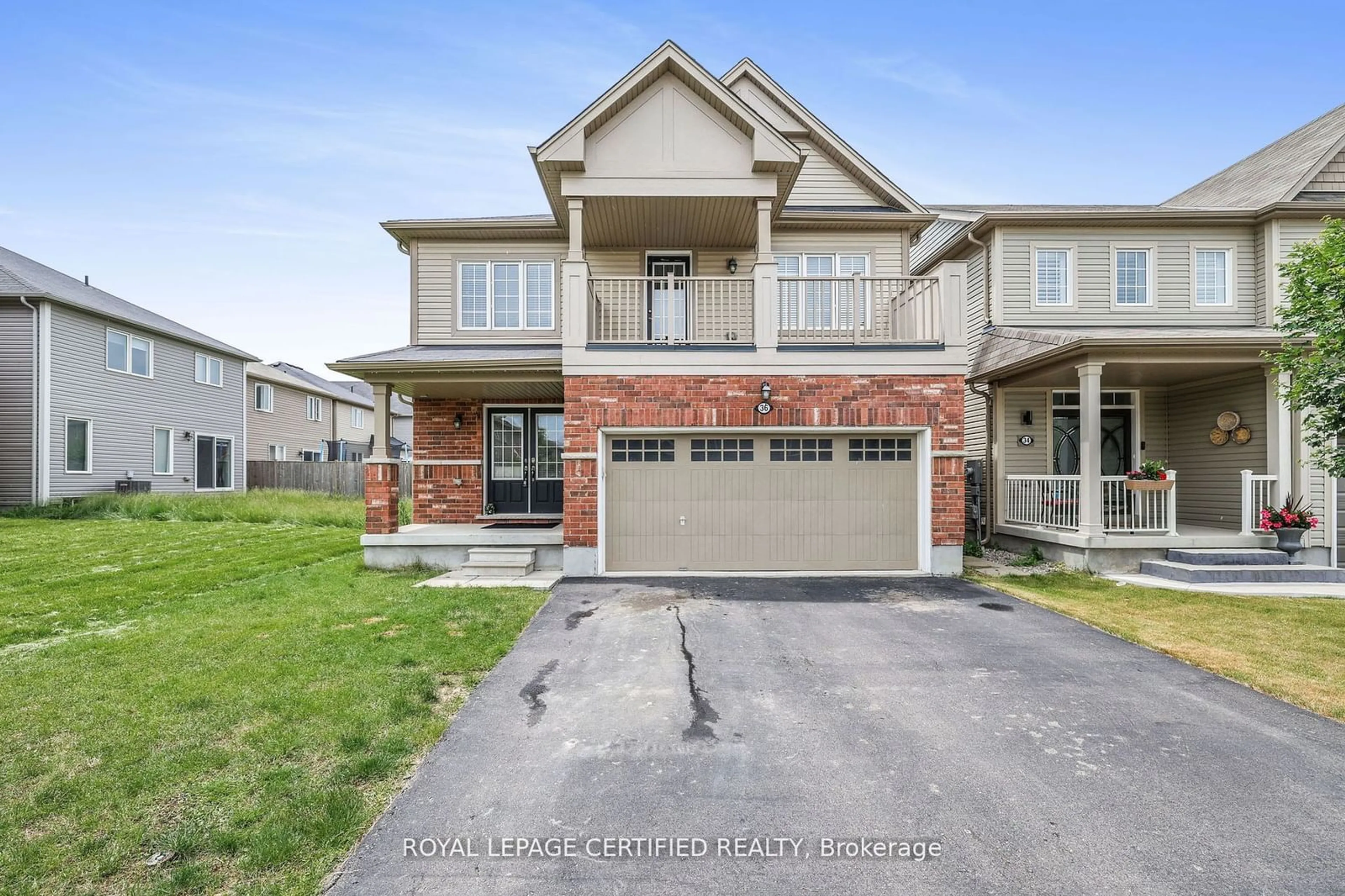 A pic from exterior of the house or condo, the street view for 36 Cheevers Rd, Brantford Ontario N3T 0K5