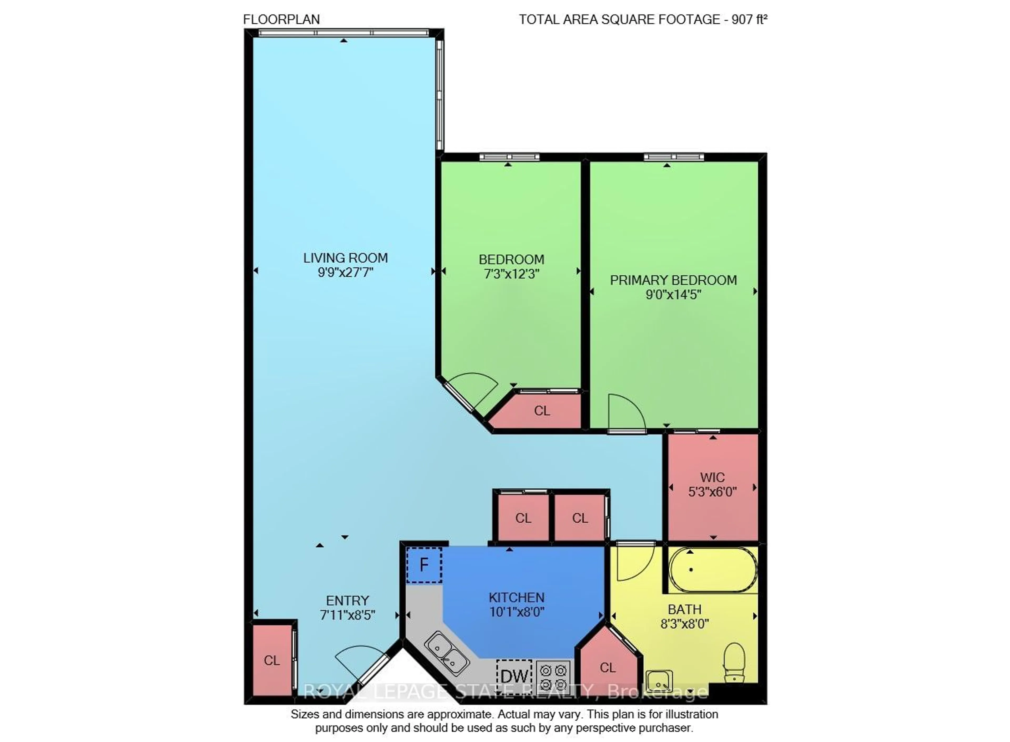 Floor plan for 175 Hunter St #505, Hamilton Ontario L8N 4E7