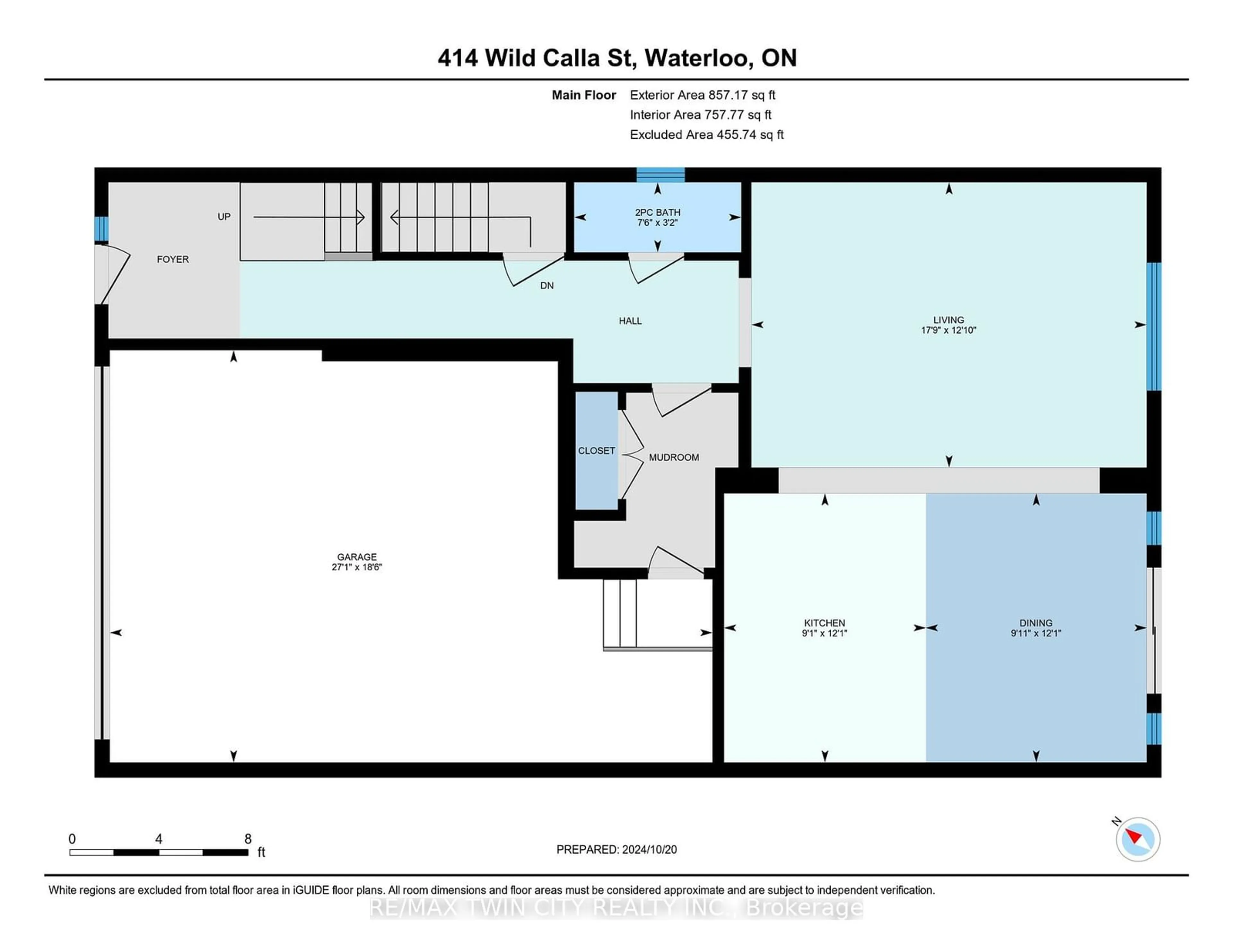 Floor plan for 414 Wild Calla St, Waterloo Ontario N2V 0B5