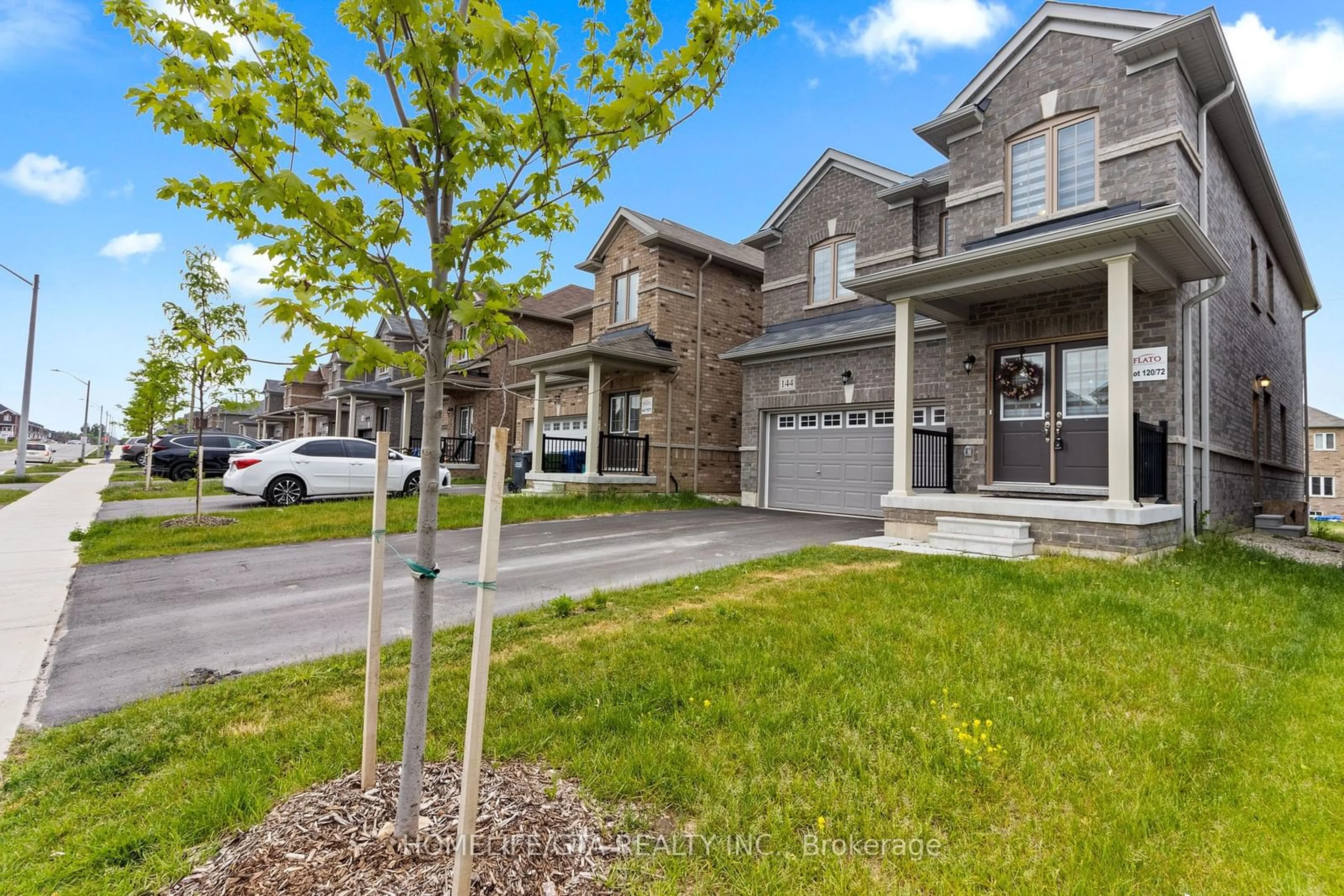 A pic from exterior of the house or condo, the street view for 144 Seeley Ave, Southgate Ontario N0C 1B0