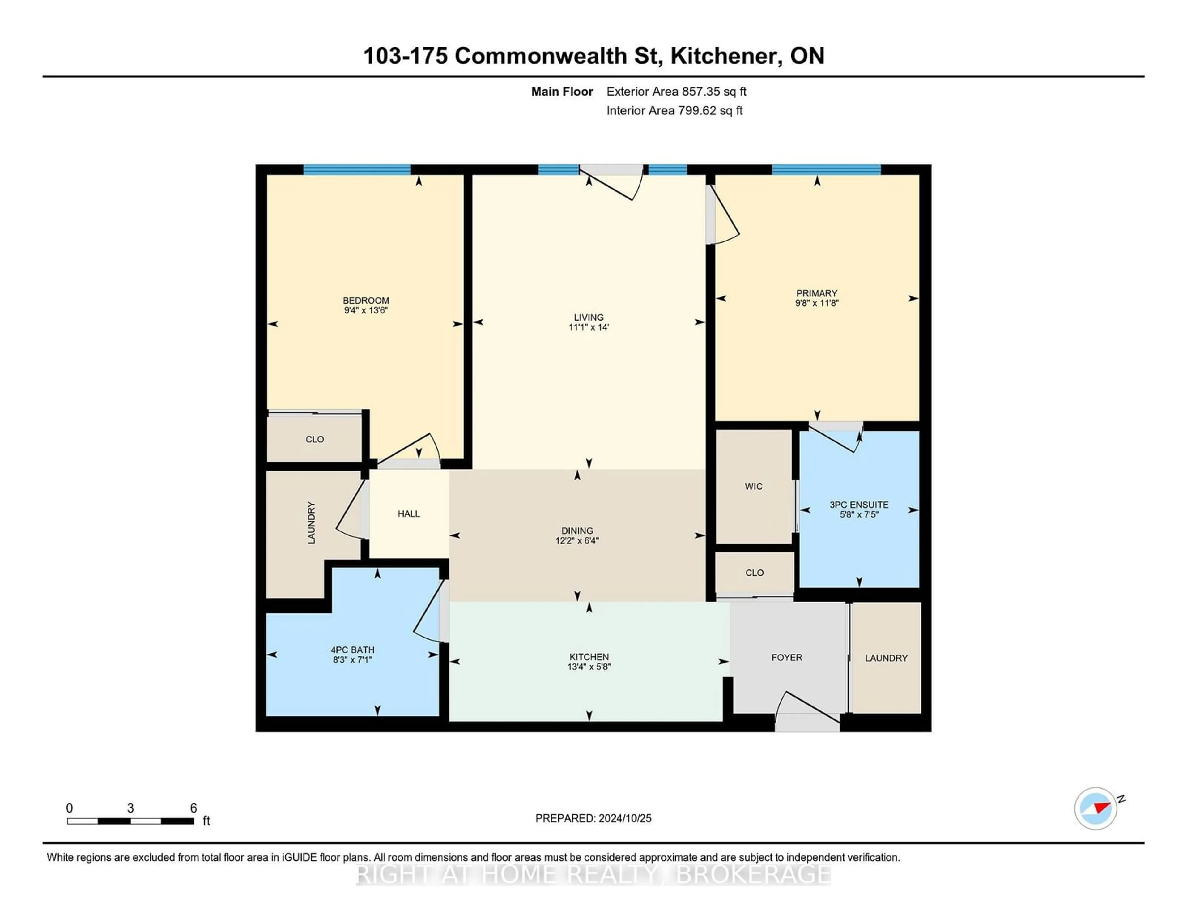 Floor plan for 175 Commonwealth St #103, Kitchener Ontario N2E 4K8