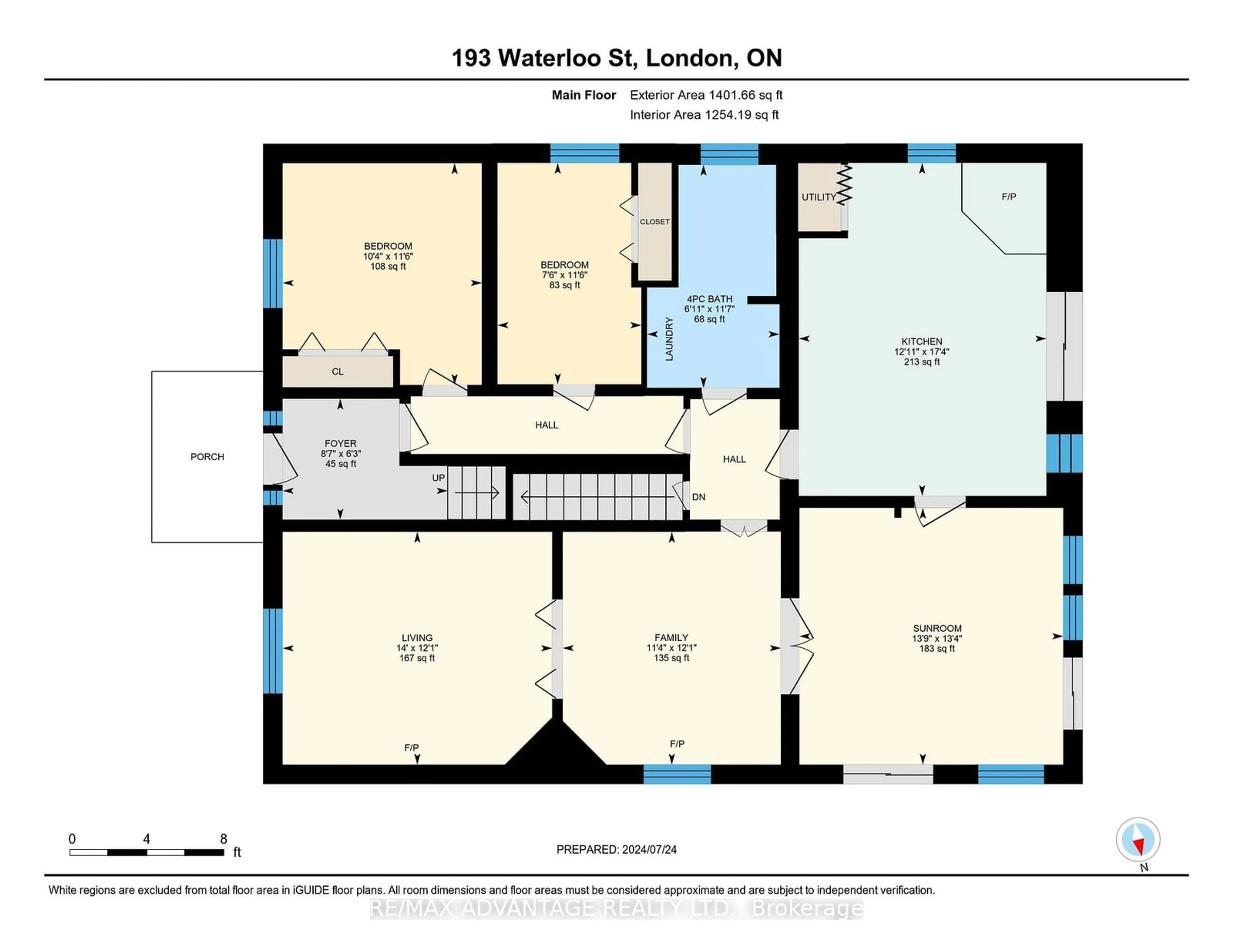 Floor plan for 193 Waterloo St, London Ontario N6B 2N1