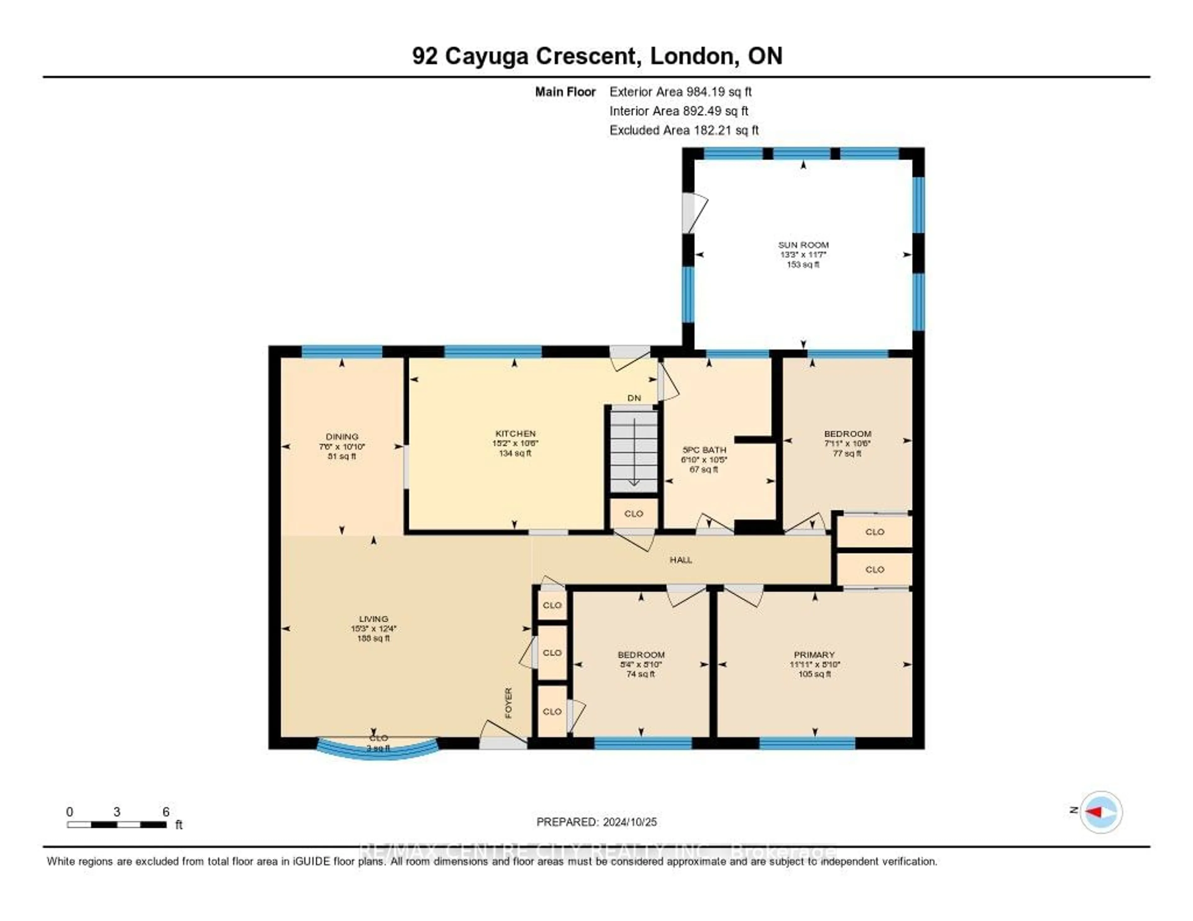 Floor plan for 92 Cayuga Cres, London Ontario N5V 2W5