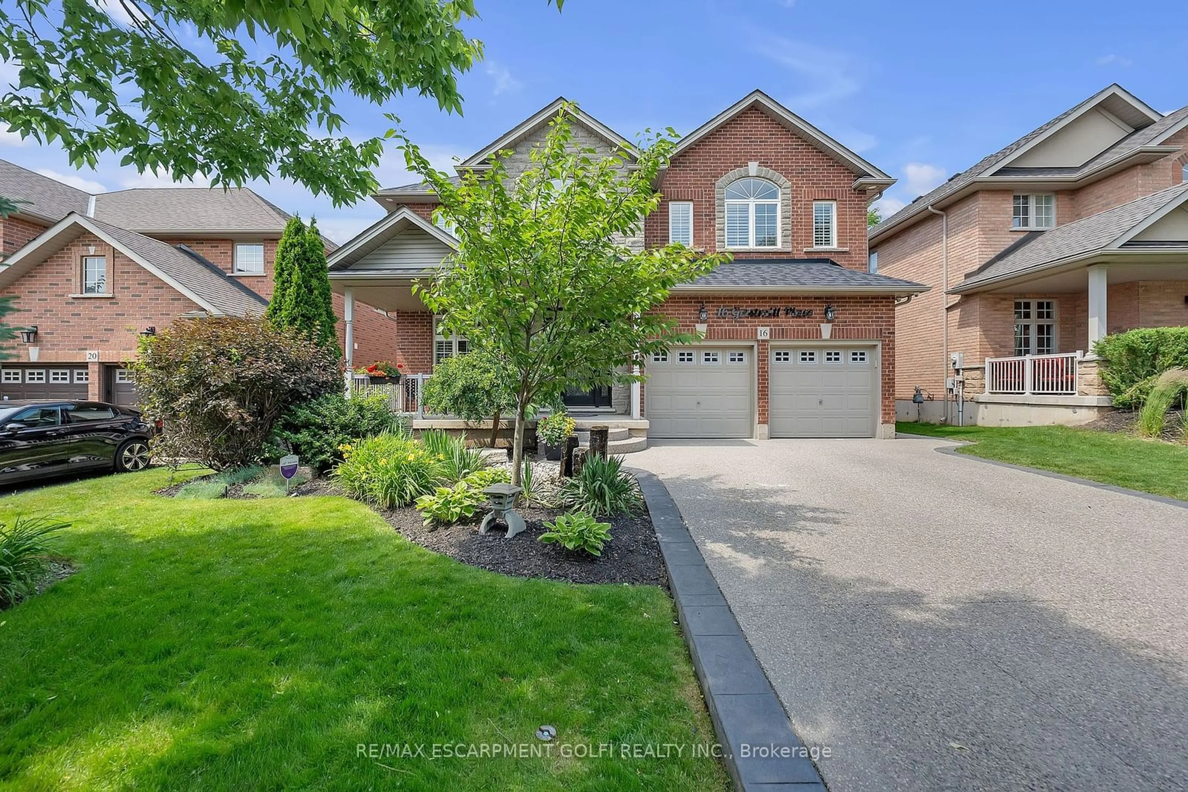 Frontside or backside of a home, the street view for 16 Gristmill Pl, Hamilton Ontario L9G 5C9