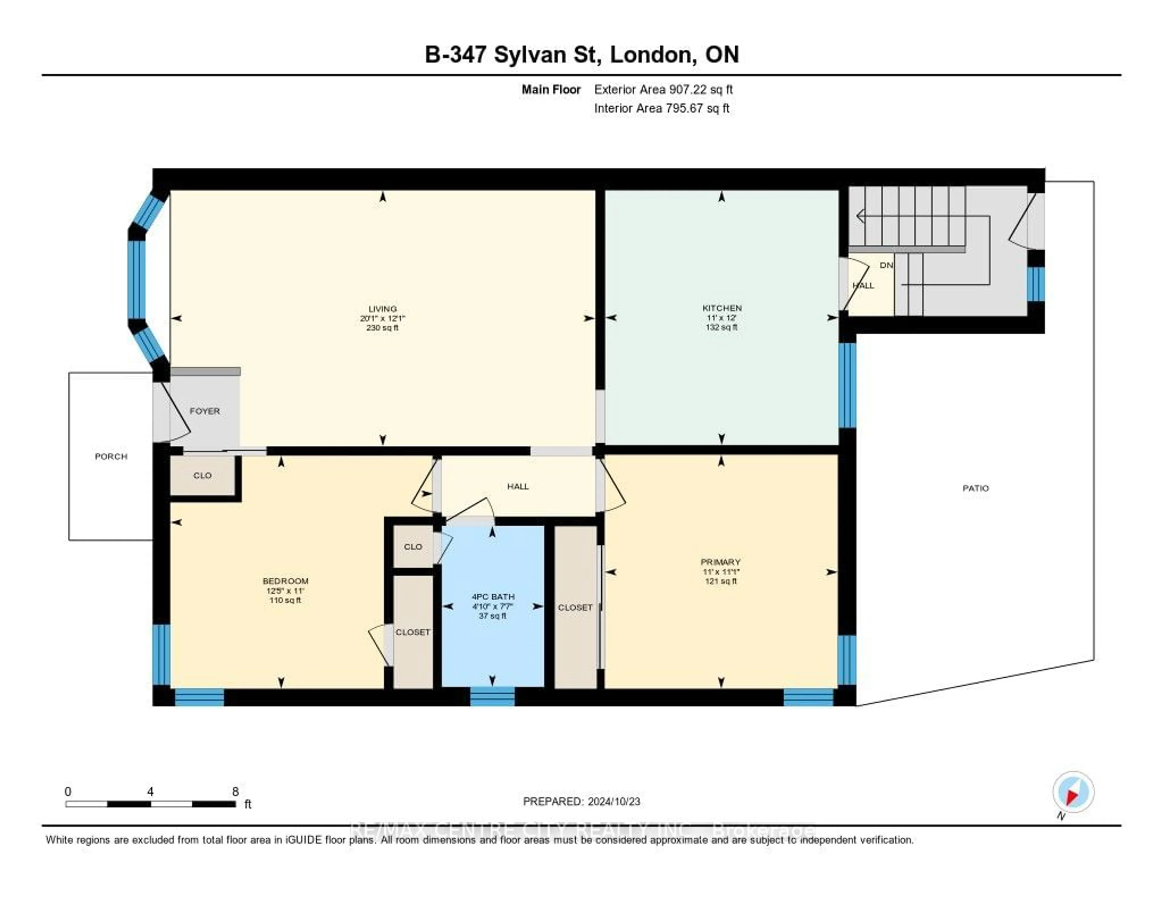 Floor plan for 347 Sylvan St #B, London Ontario N6C 4L9