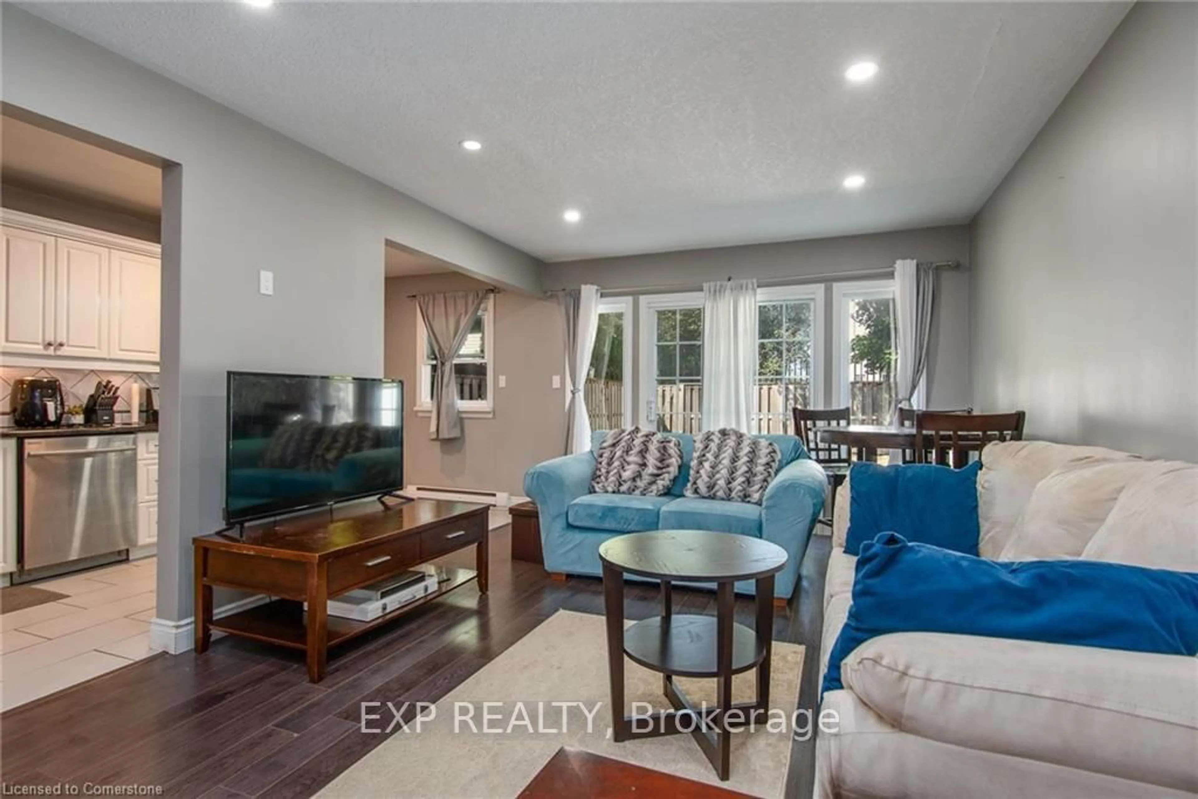 Living room, wood floors for 48 Windom Rd #G, Kitchener Ontario N2A 2P4