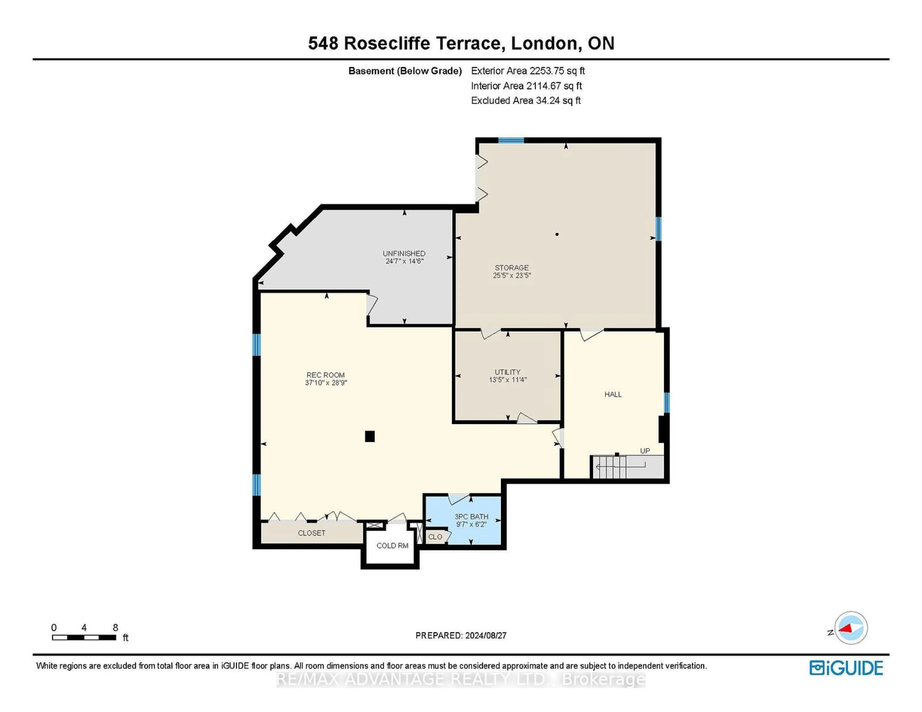 Floor plan for 548 Rosecliffe Terr, London Ontario N6K 4H5