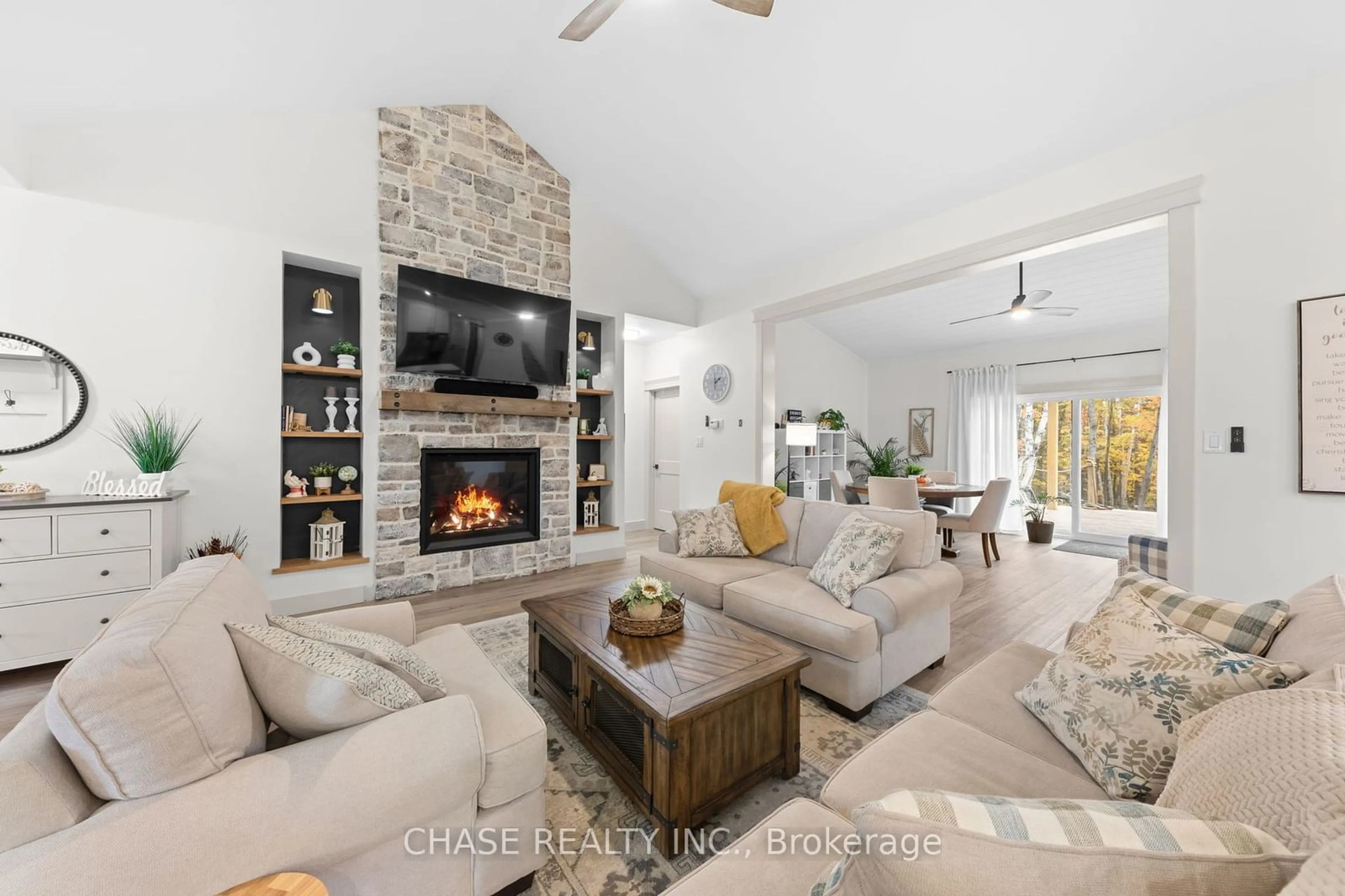 Living room, wood floors for 681 Doe Lake Rd, Armour Ontario P0A 1L0