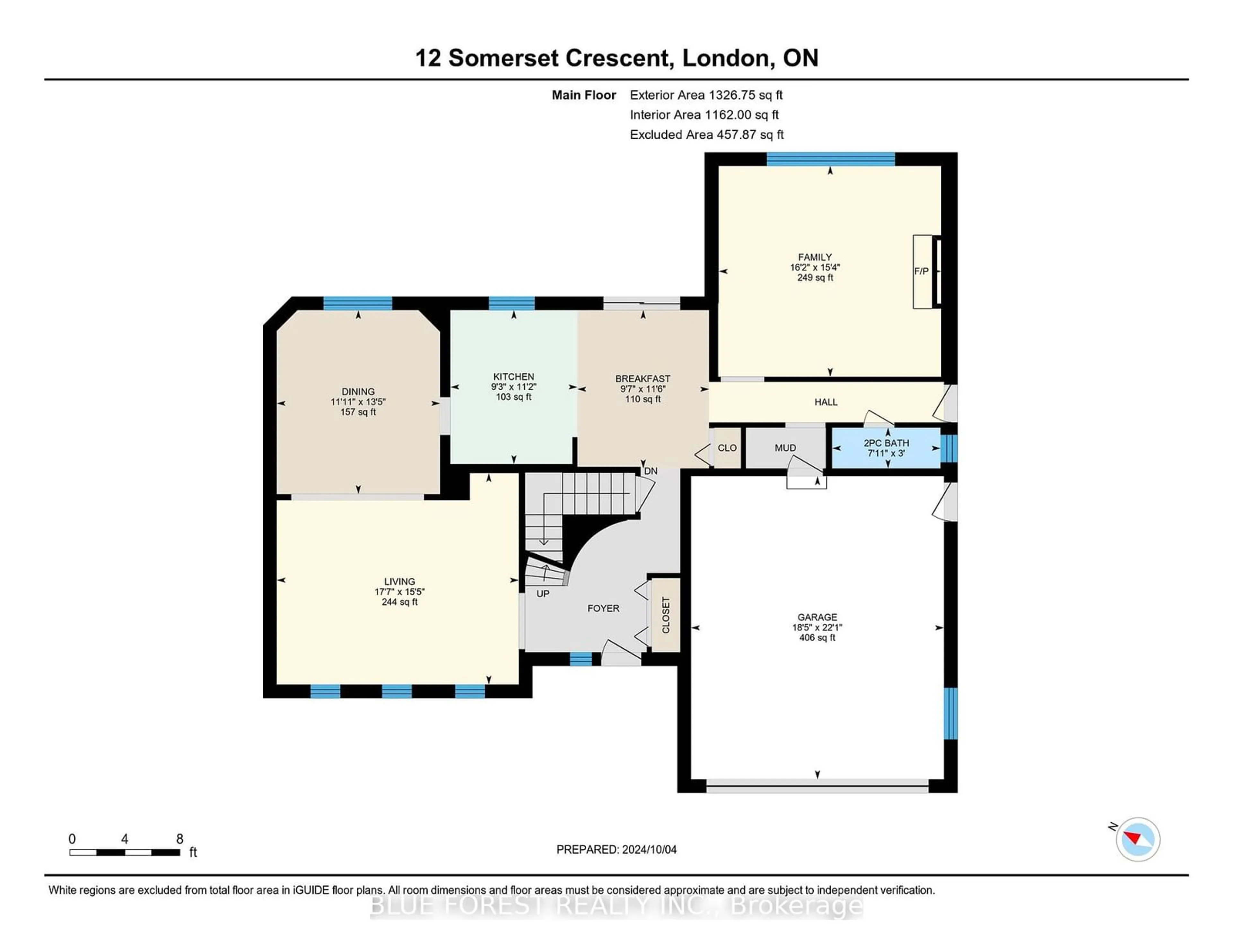 Floor plan for 12 Somerset Cres, London Ontario N6K 3M2