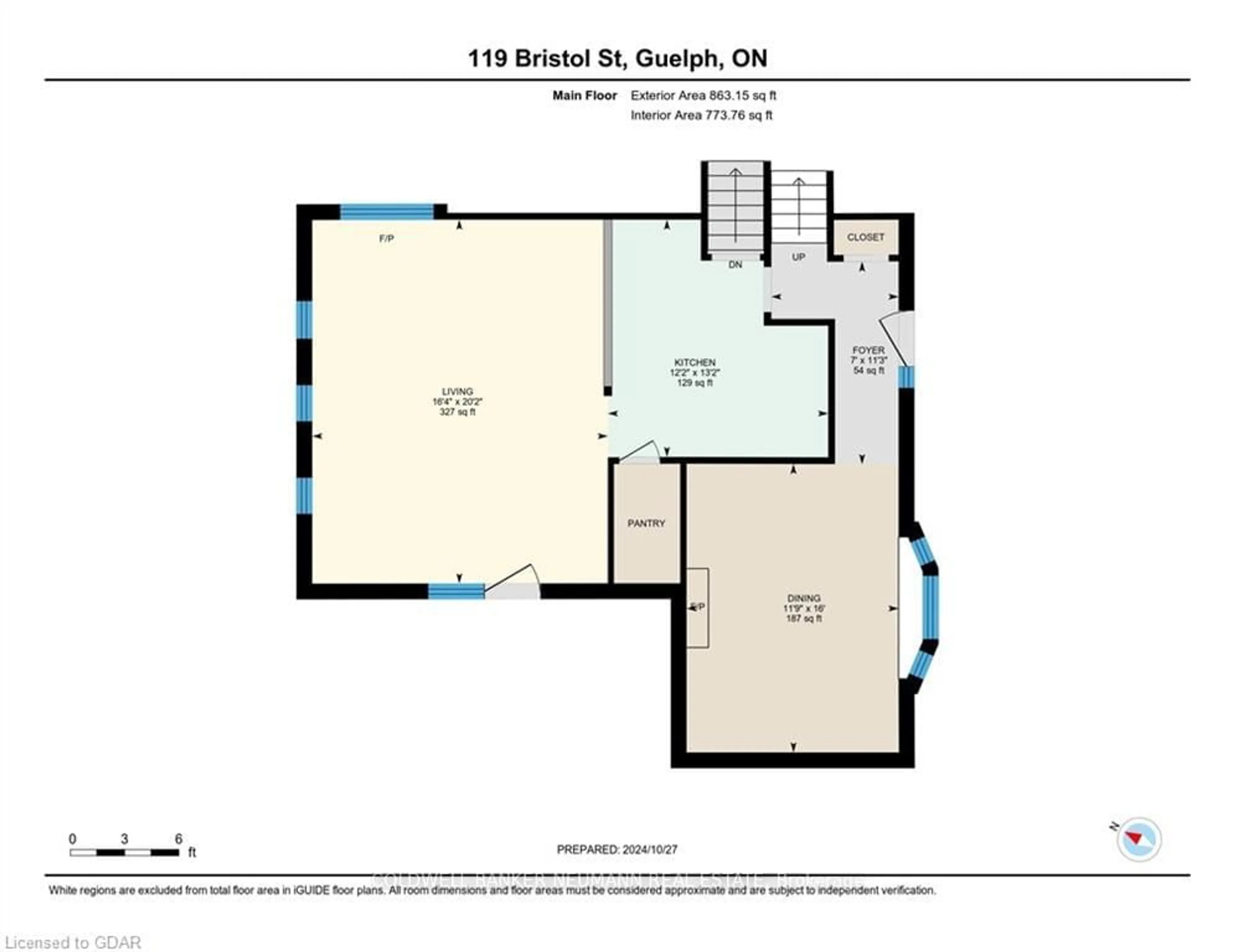 Floor plan for 119 Bristol St, Guelph Ontario N1H 3L8