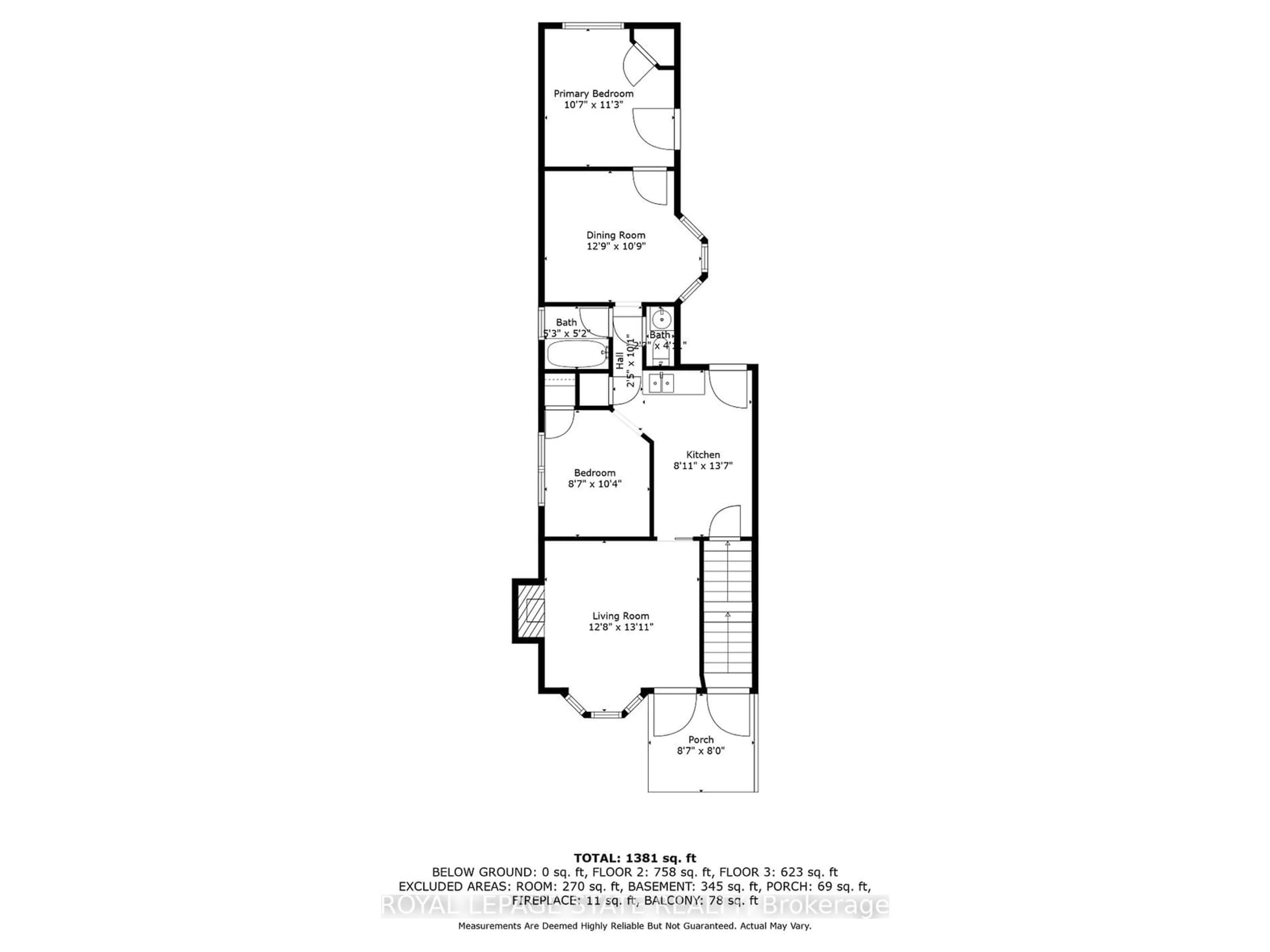 Floor plan for 304 Emerald St, Hamilton Ontario L8L 5L3