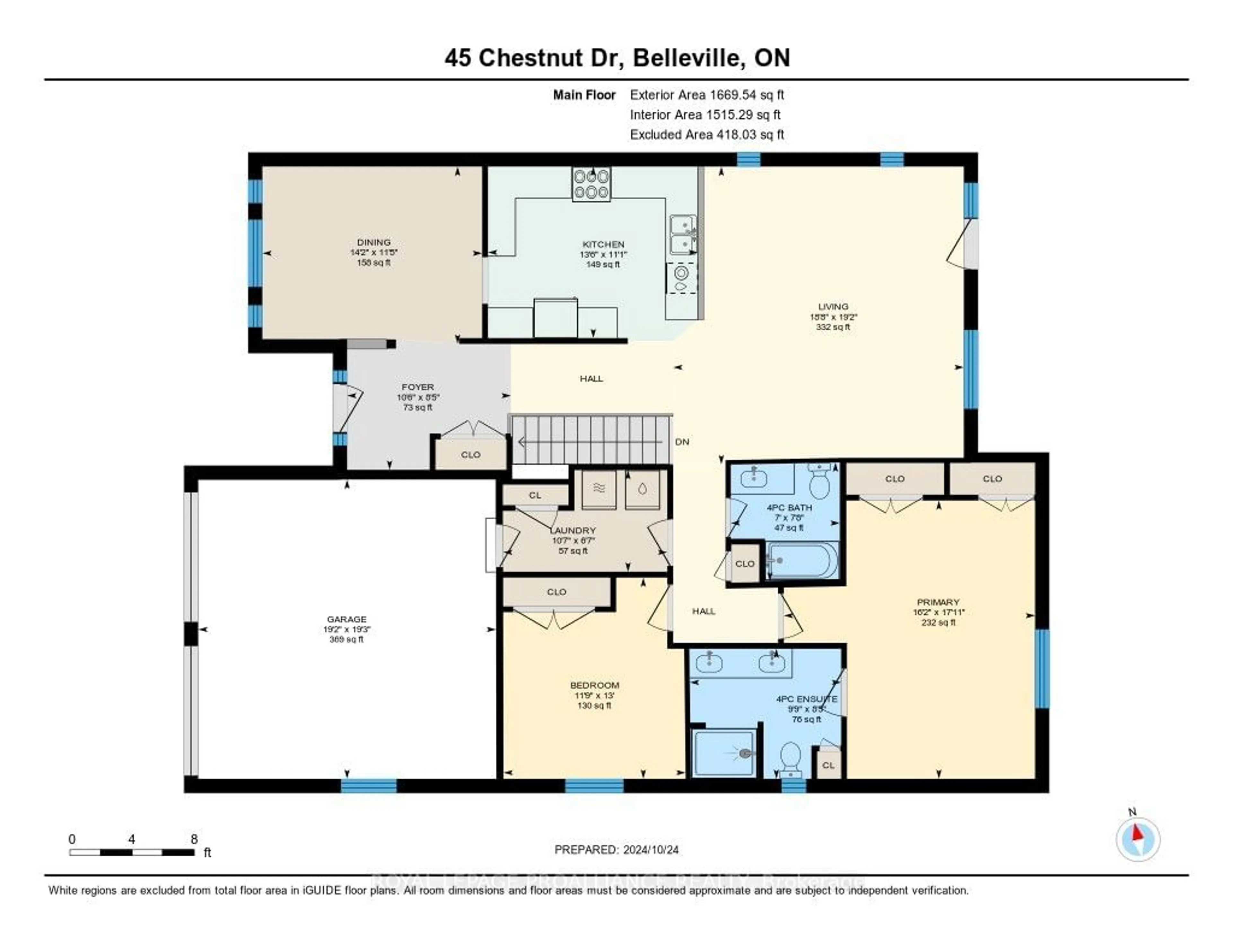 Floor plan for 45 Chestnut Dr, Belleville Ontario K8N 4Z5