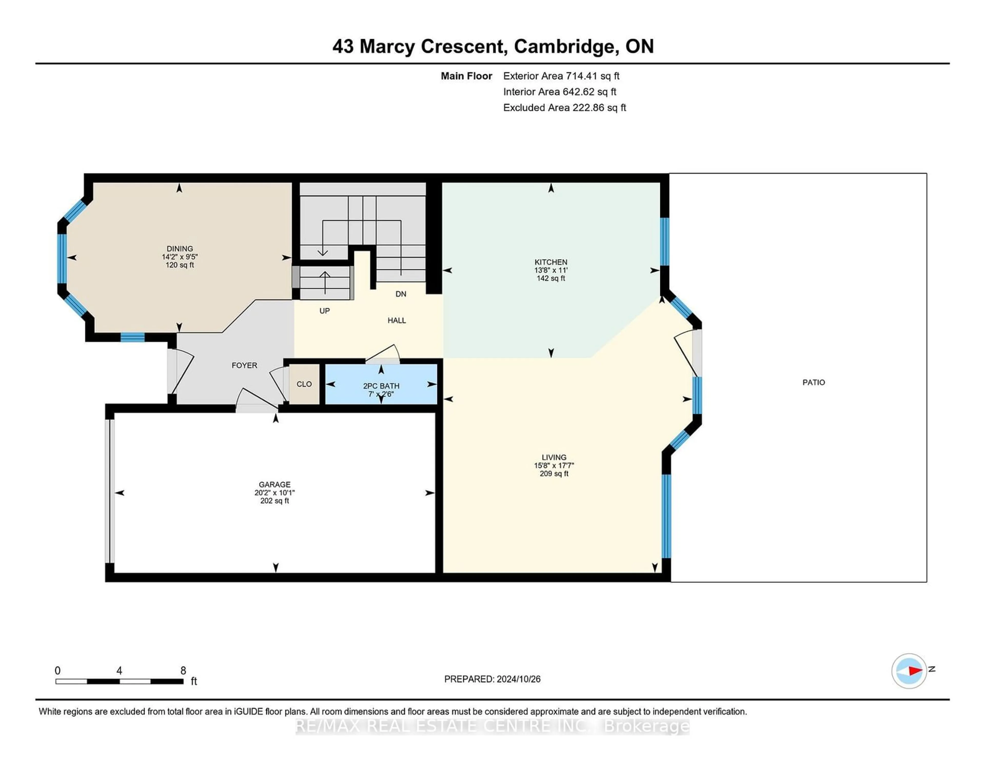 Floor plan for 43 Marcy Cres, Cambridge Ontario N3C 4H5