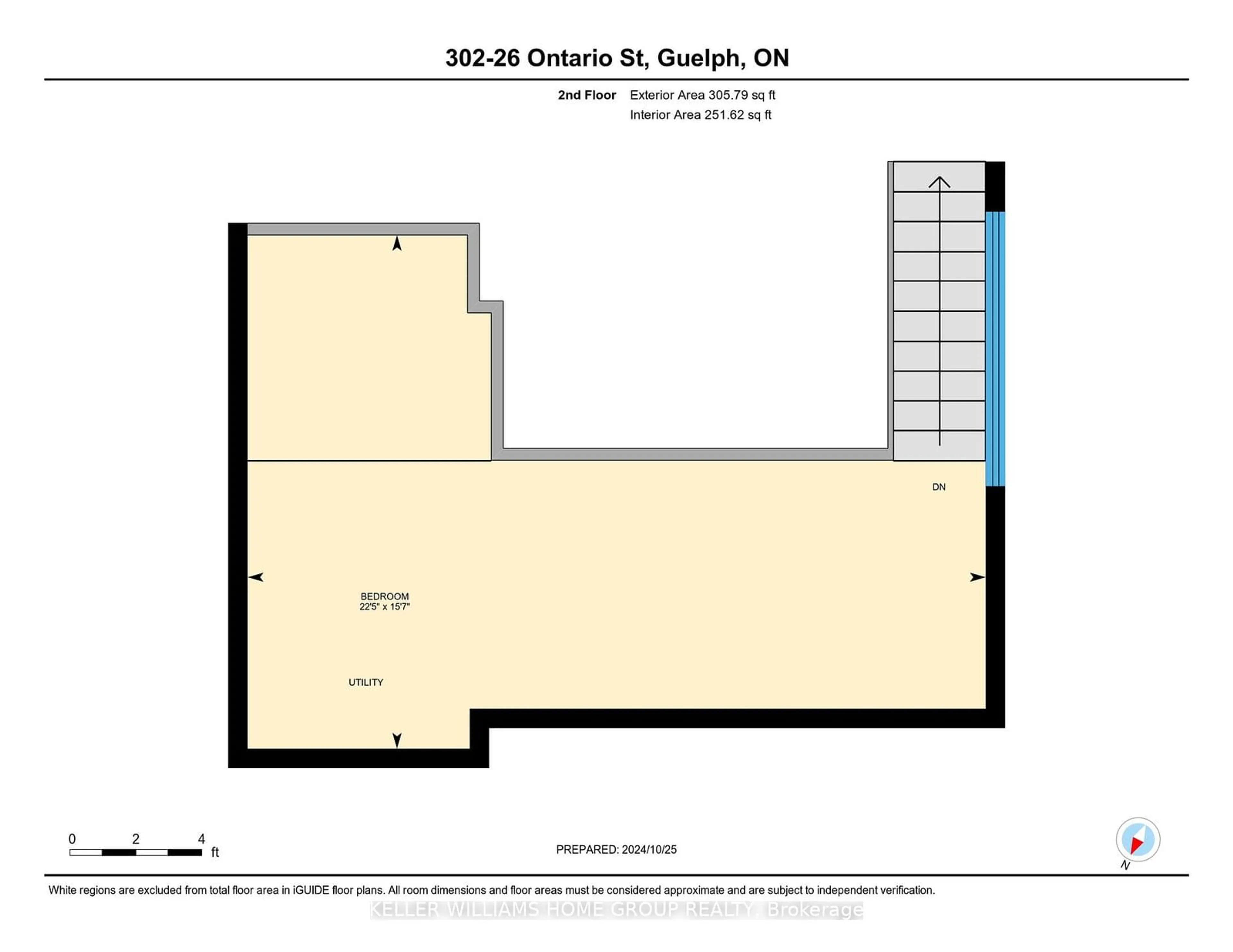 Floor plan for 26 Ontario St #302, Guelph Ontario N1E 7K1