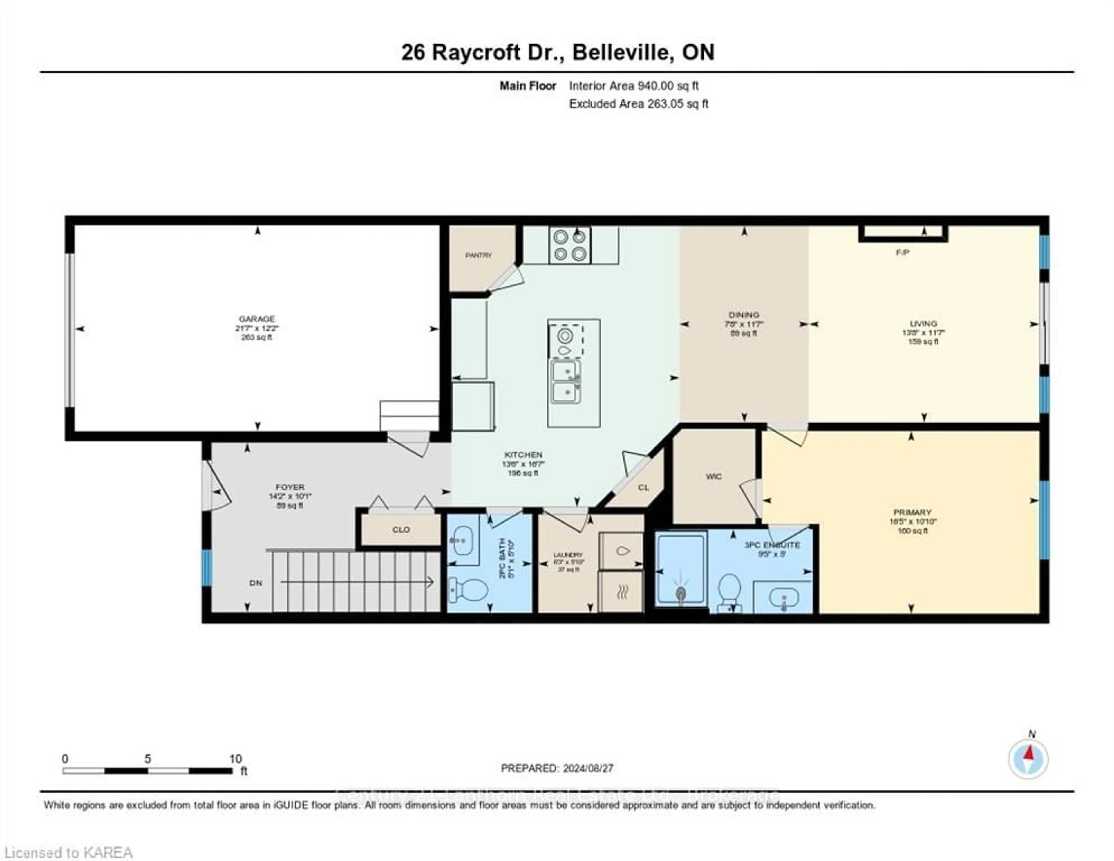 Floor plan for 26 RAYCROFT Dr, Belleville Ontario K8N 0R4