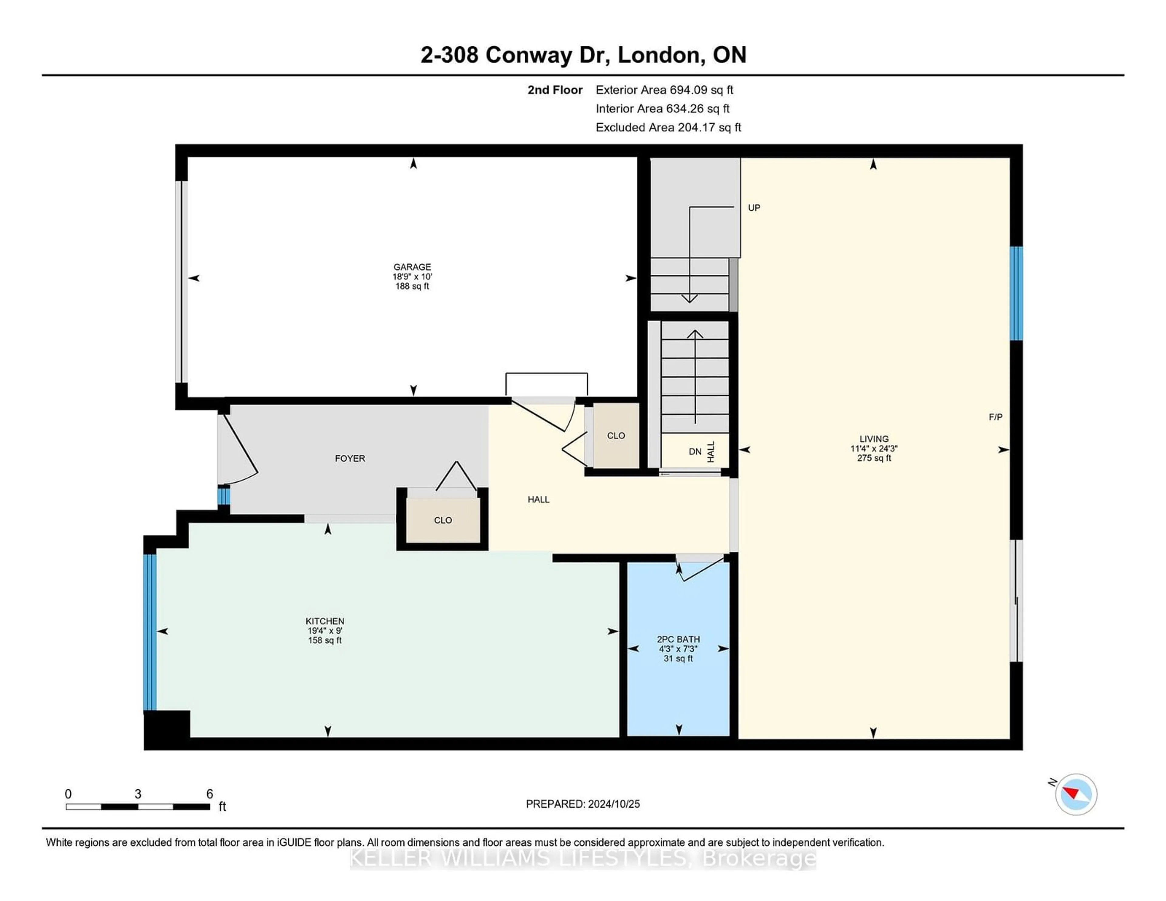 Floor plan for 308 Conway Dr #2, London Ontario N6E 3N9