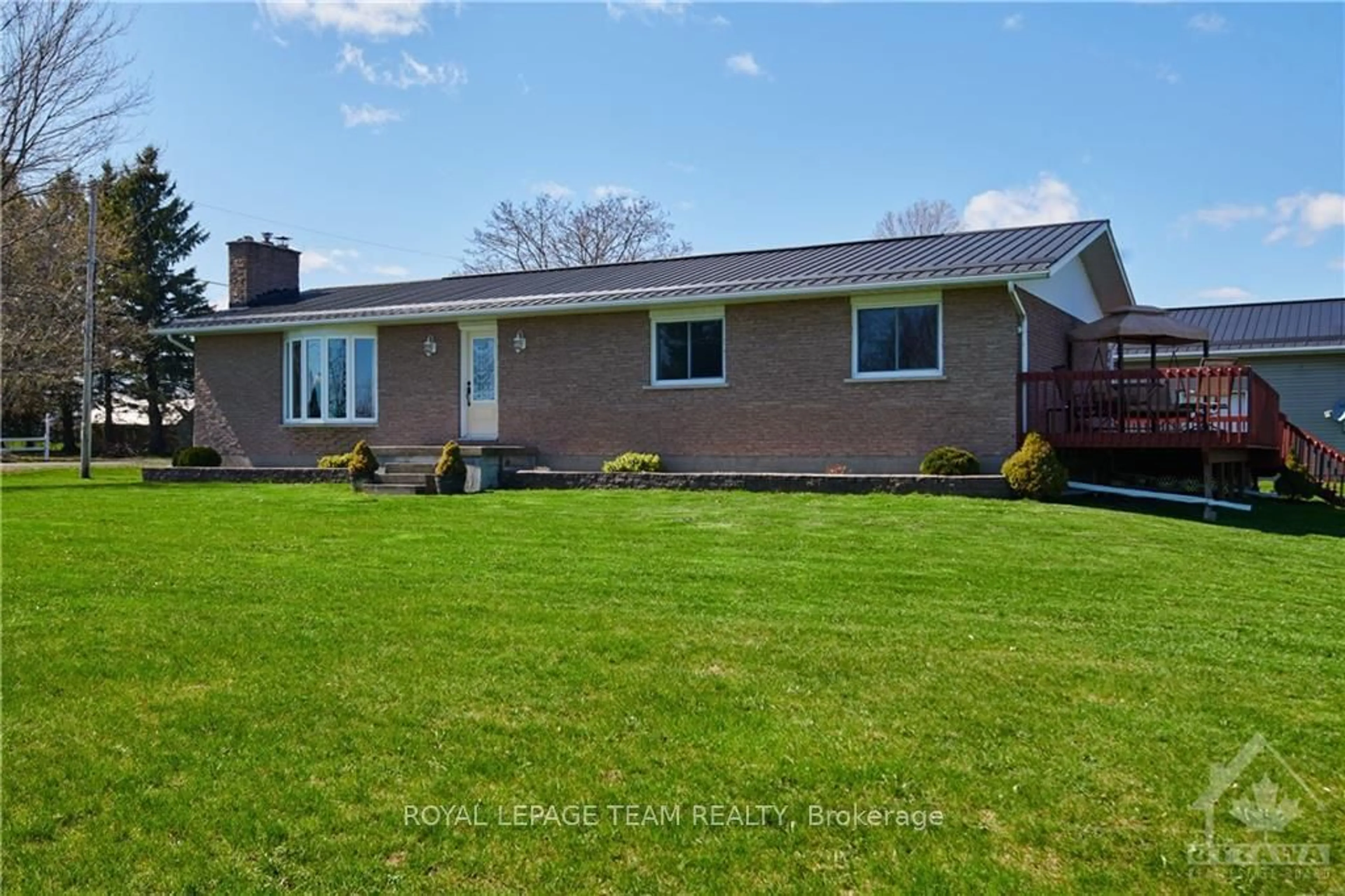 Frontside or backside of a home, the fenced backyard for 5865 MARINE STATION Rd, South Dundas Ontario K0E 1K0