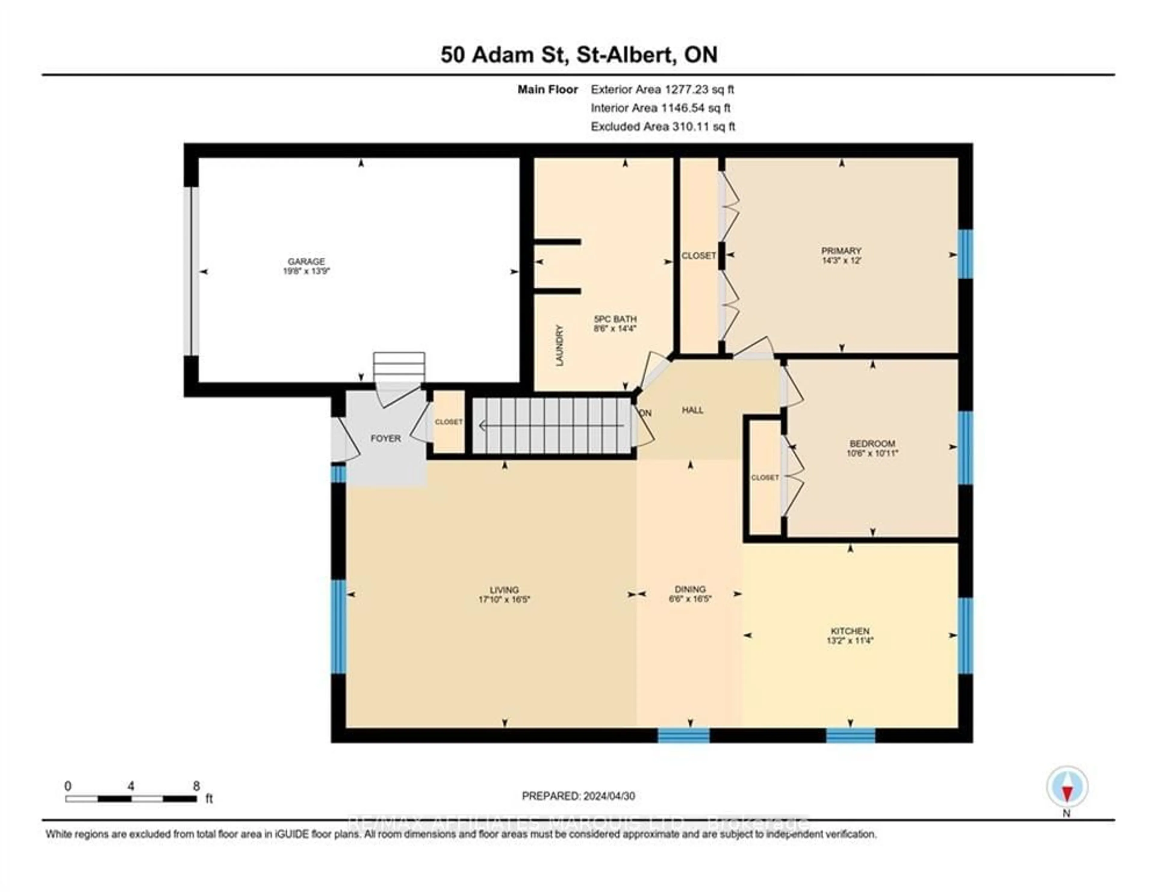 Floor plan for 50 ADAM St, Prescott and Russell Ontario K0A 3C0