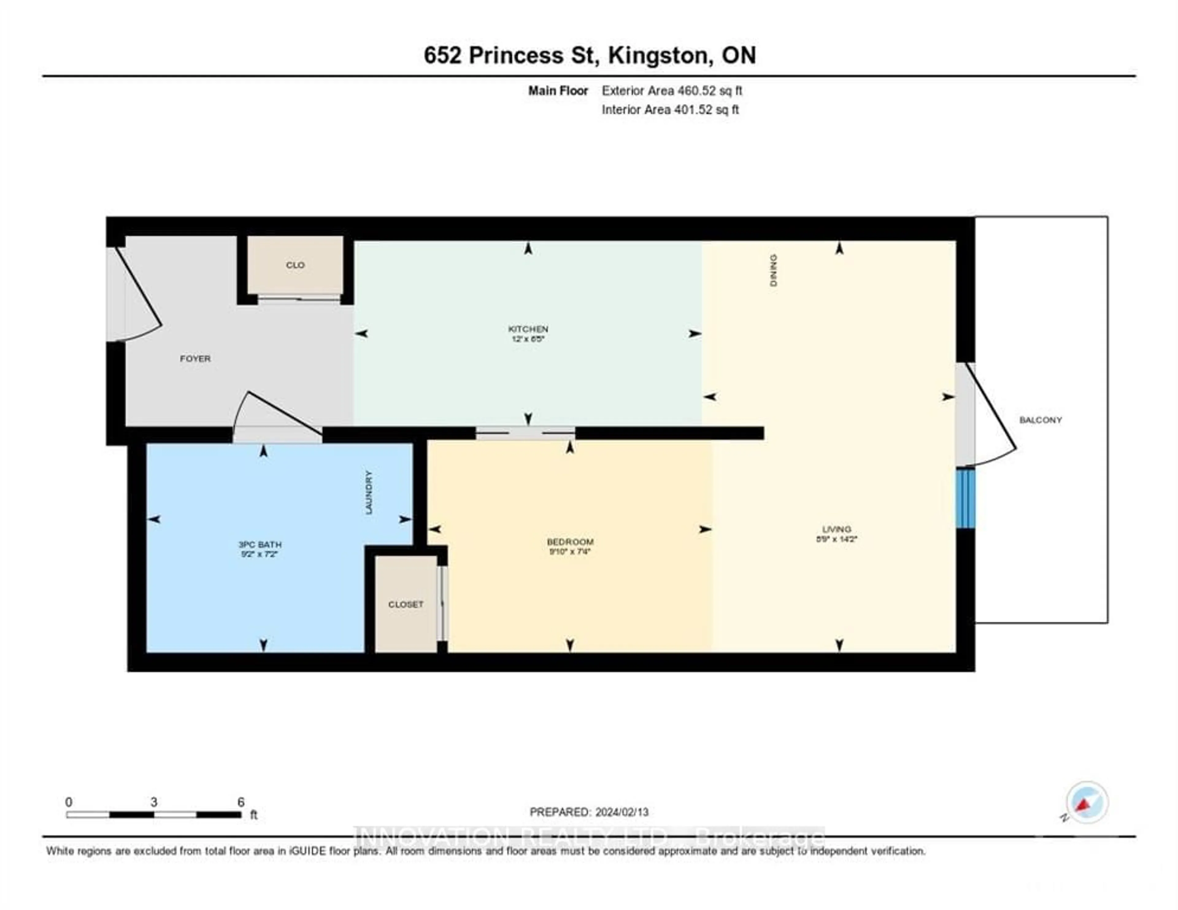 Floor plan for 652 PRINCESS St #807, Kingston Ontario K7L 1E5