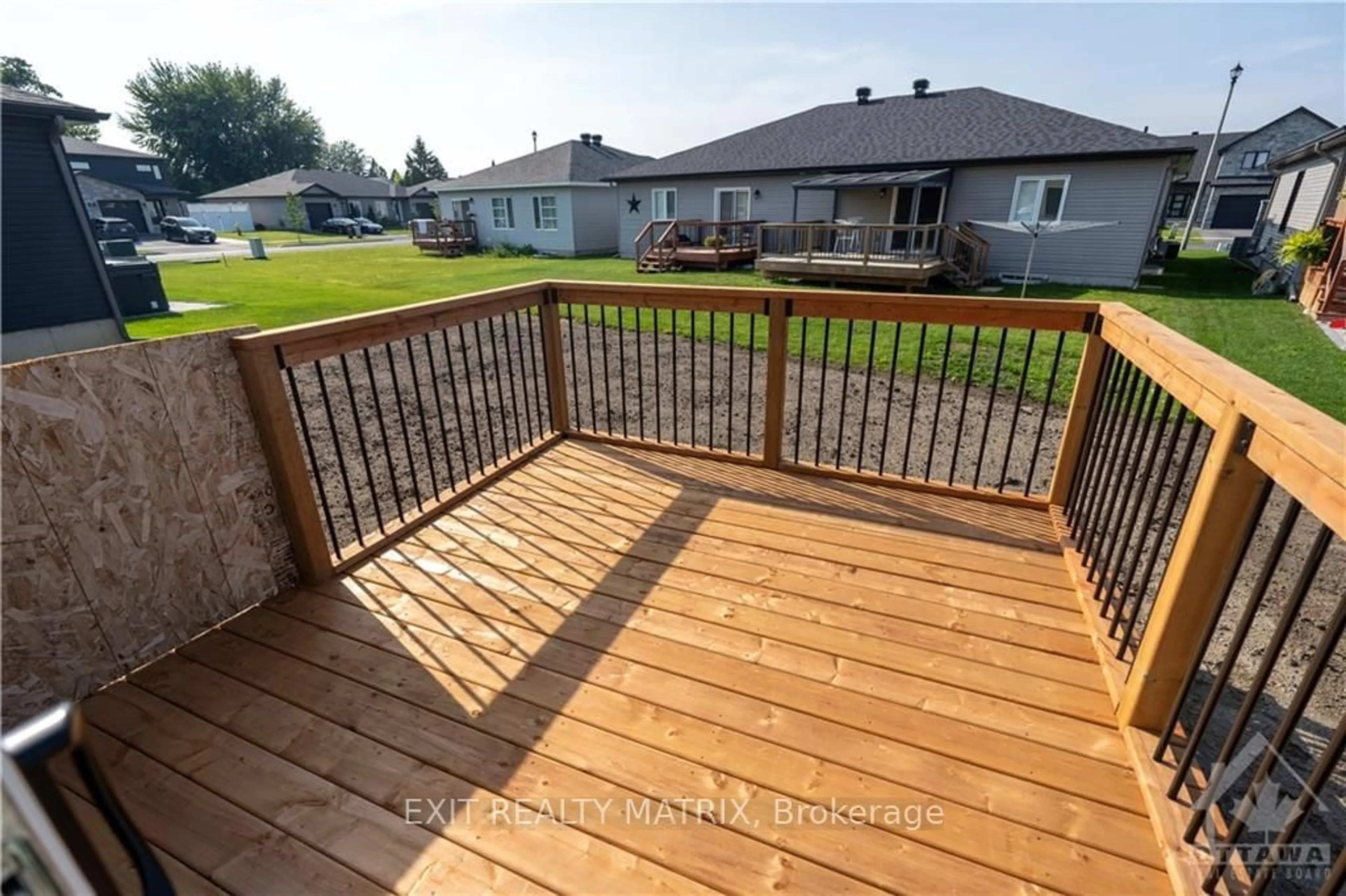 Patio, the fenced backyard for 724 WALTON St, Cornwall Ontario K6H 0J2