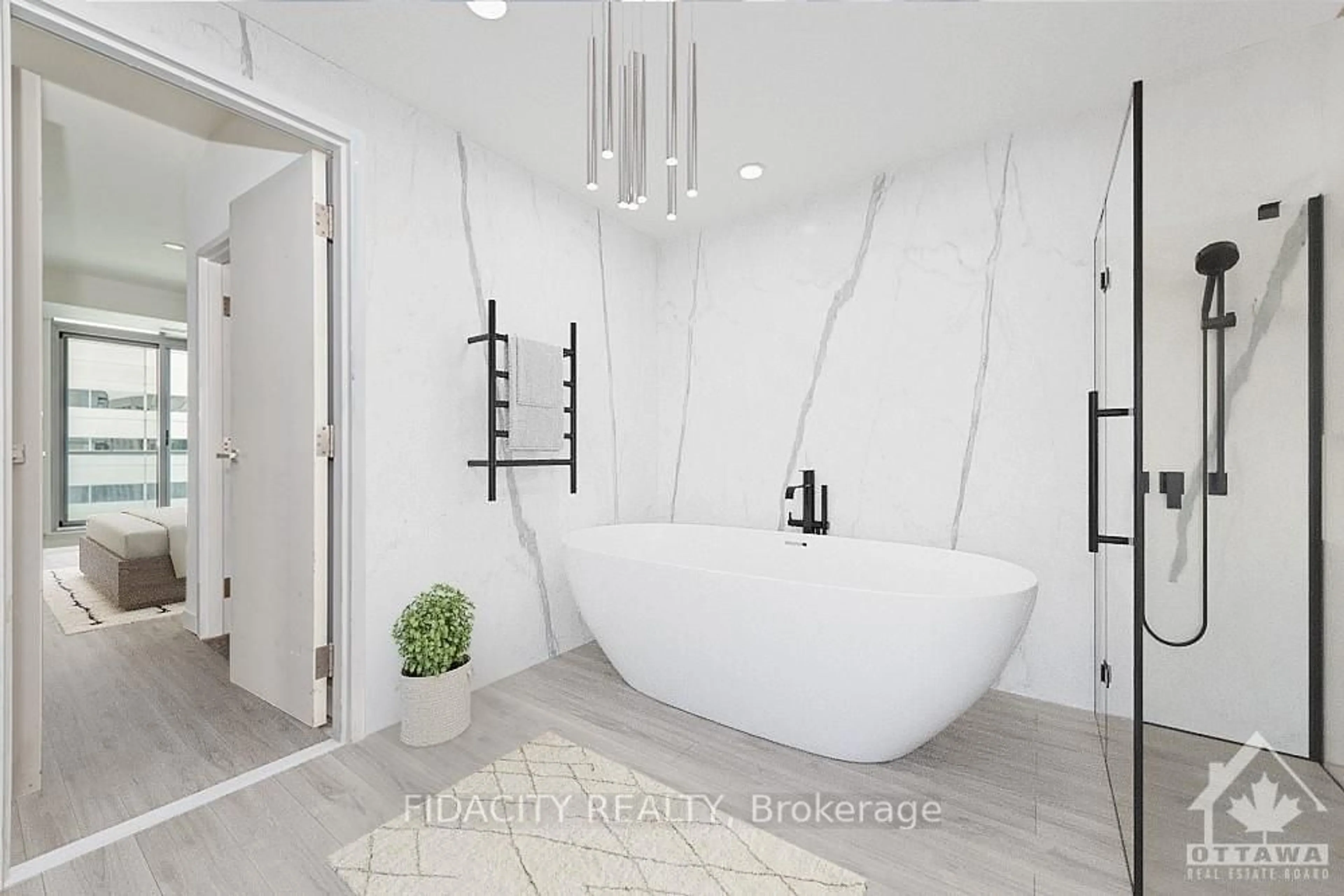 Contemporary bathroom, ceramic floors for 101 QUEEN St #1506, Ottawa Centre Ontario K1P 5C7