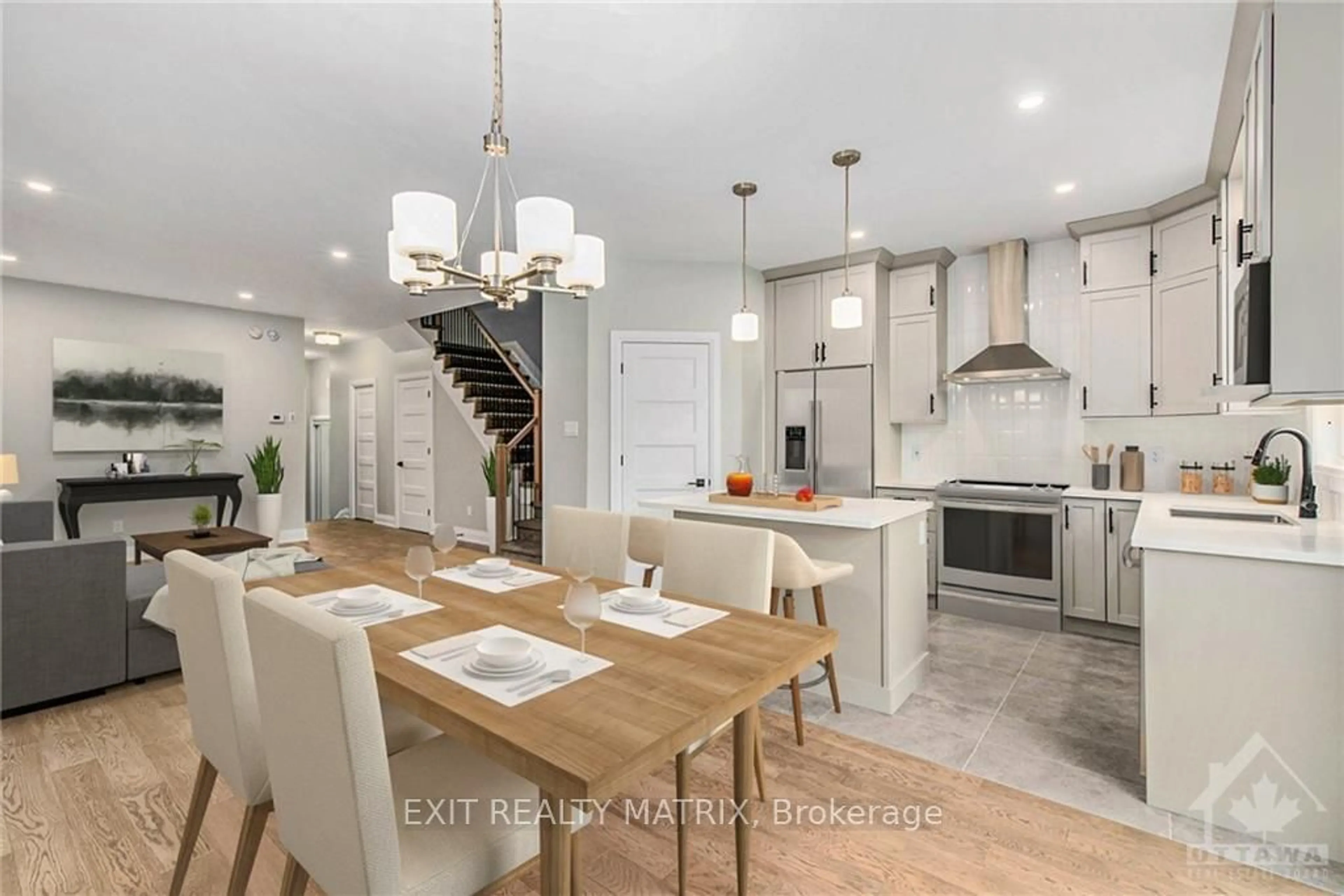 Open concept kitchen for 972 COLOGNE St, Russell Ontario K0A 1W0