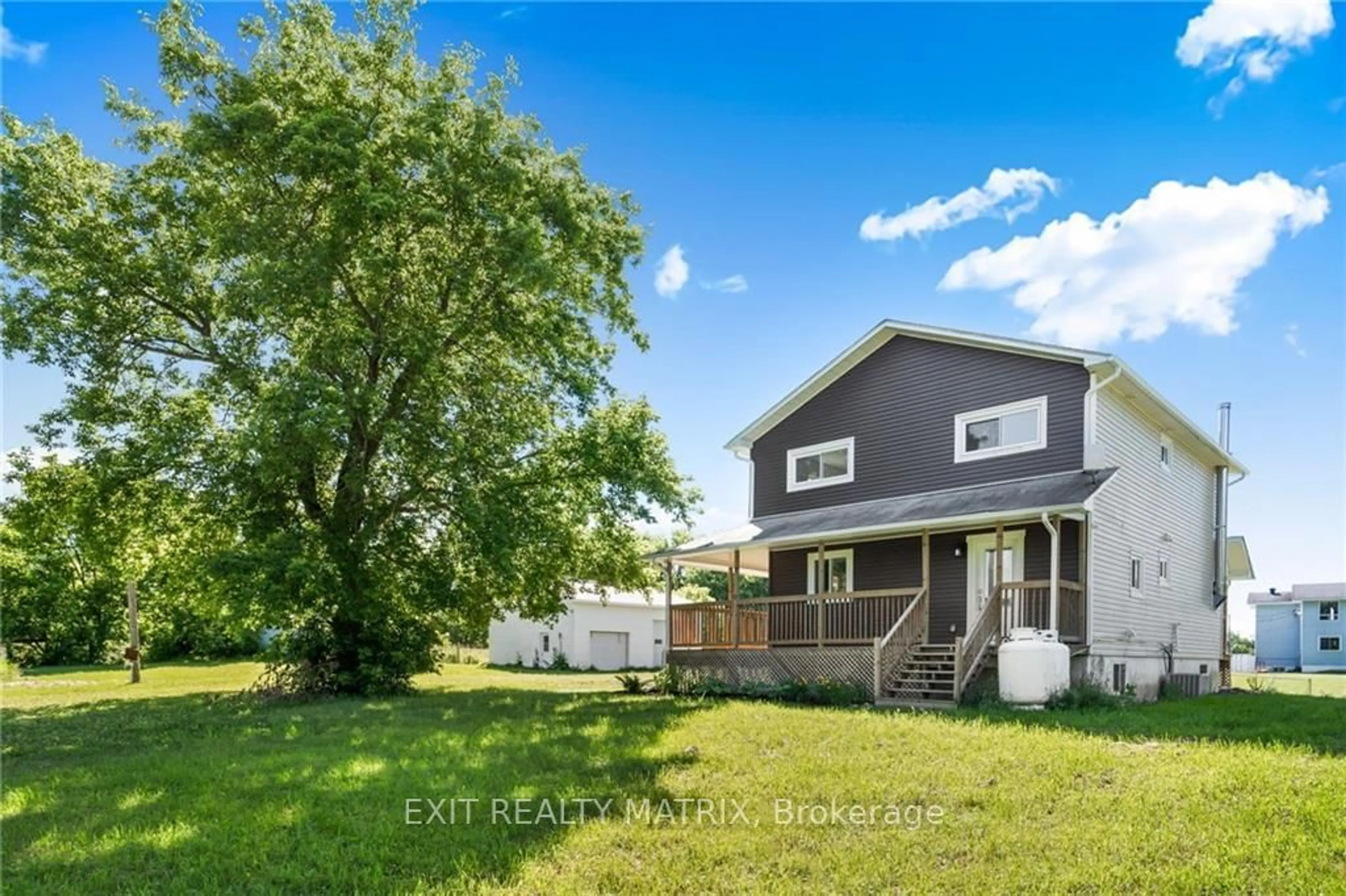 Frontside or backside of a home, the fenced backyard for 19285B COUNTY RD 24 Rd, North Glengarry Ontario K0C 1J0