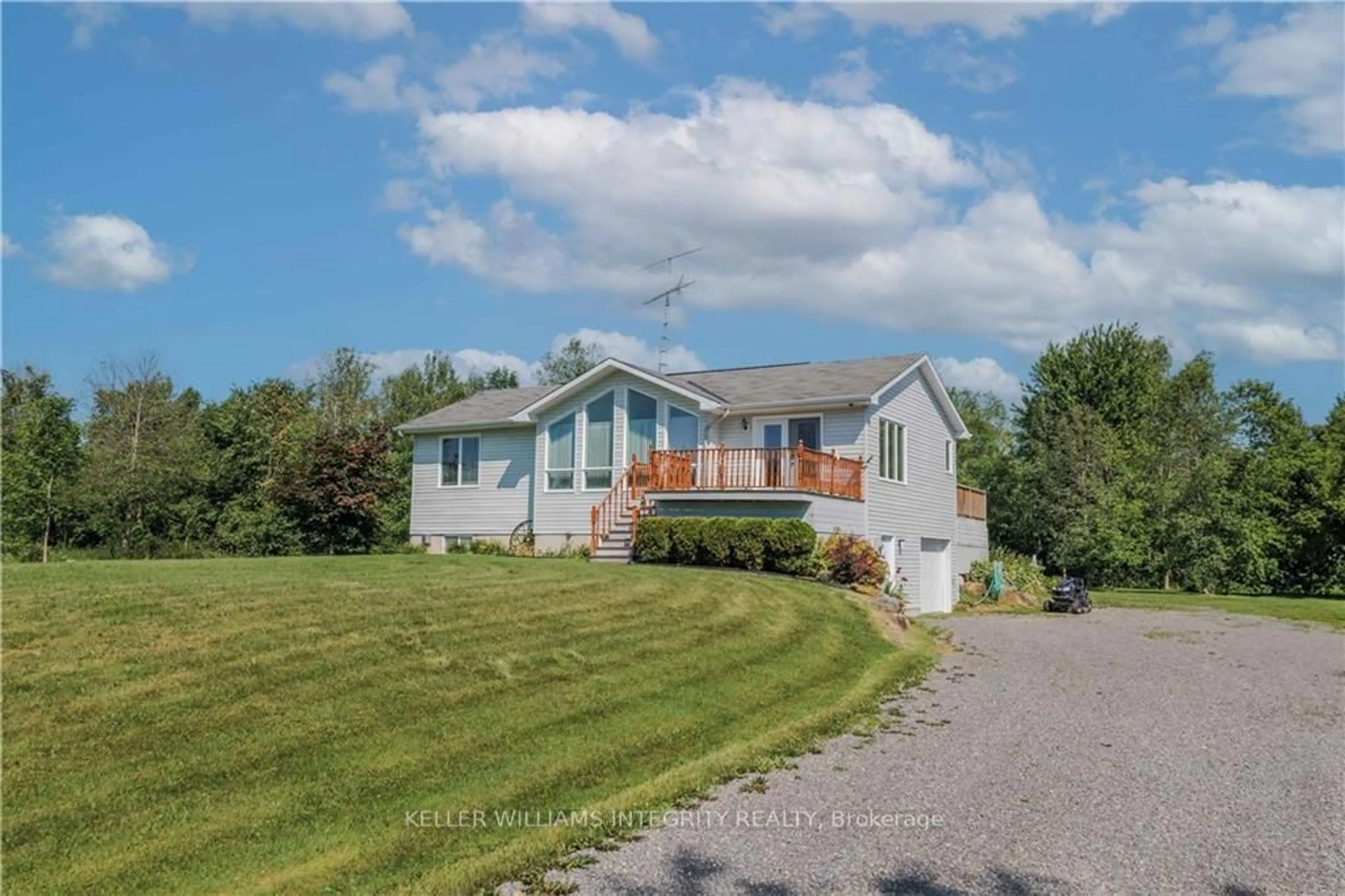 A pic from outside/outdoor area/front of a property/back of a property/a pic from drone, water/lake/river/ocean view for 14977 COUNTY RD 2 Rd, South Stormont Ontario K0C 1M0