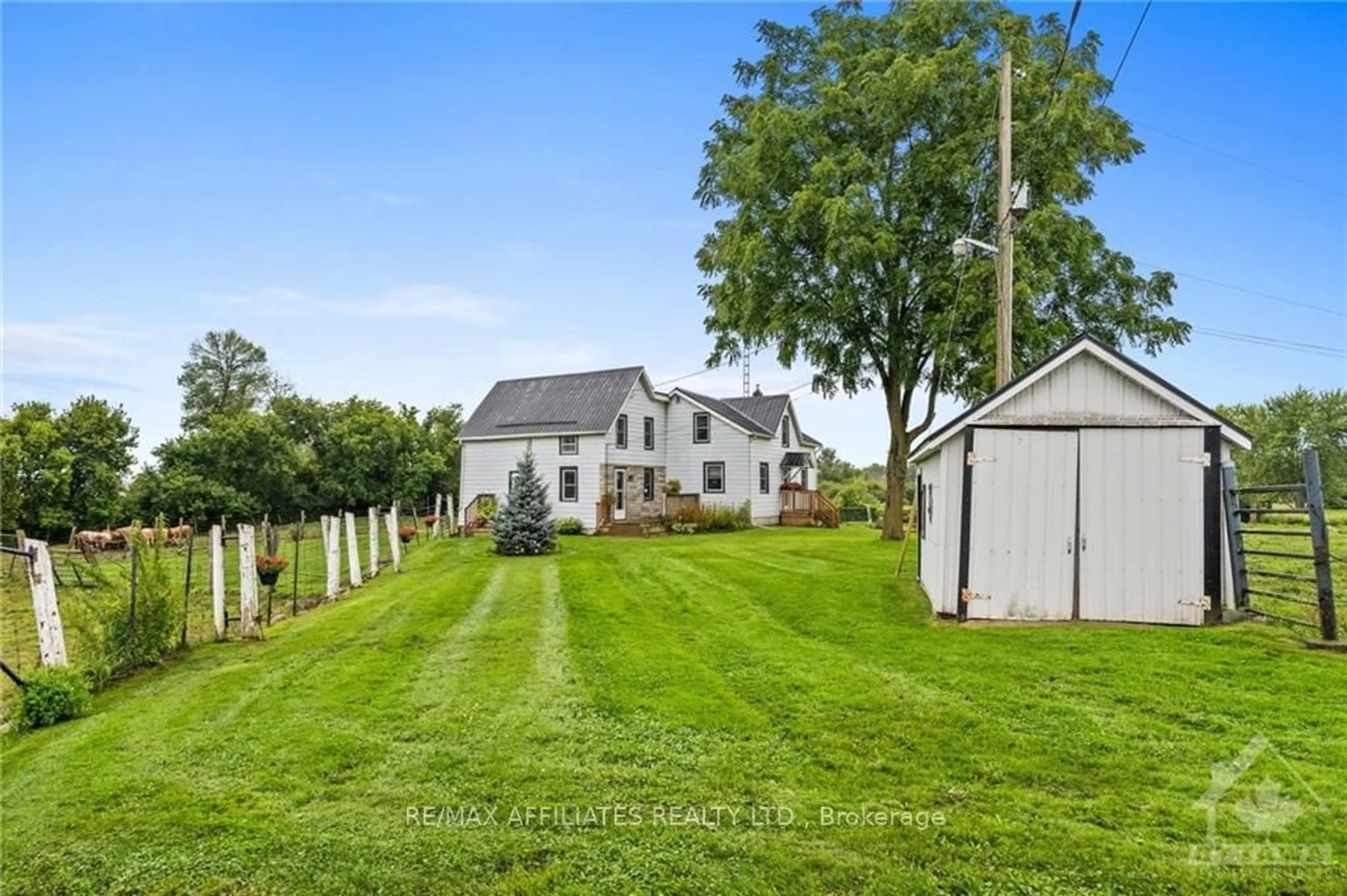 A pic from exterior of the house or condo, the fenced backyard for 255 COUNTY ROAD 40 Rd, Athens Ontario K0E 1B0