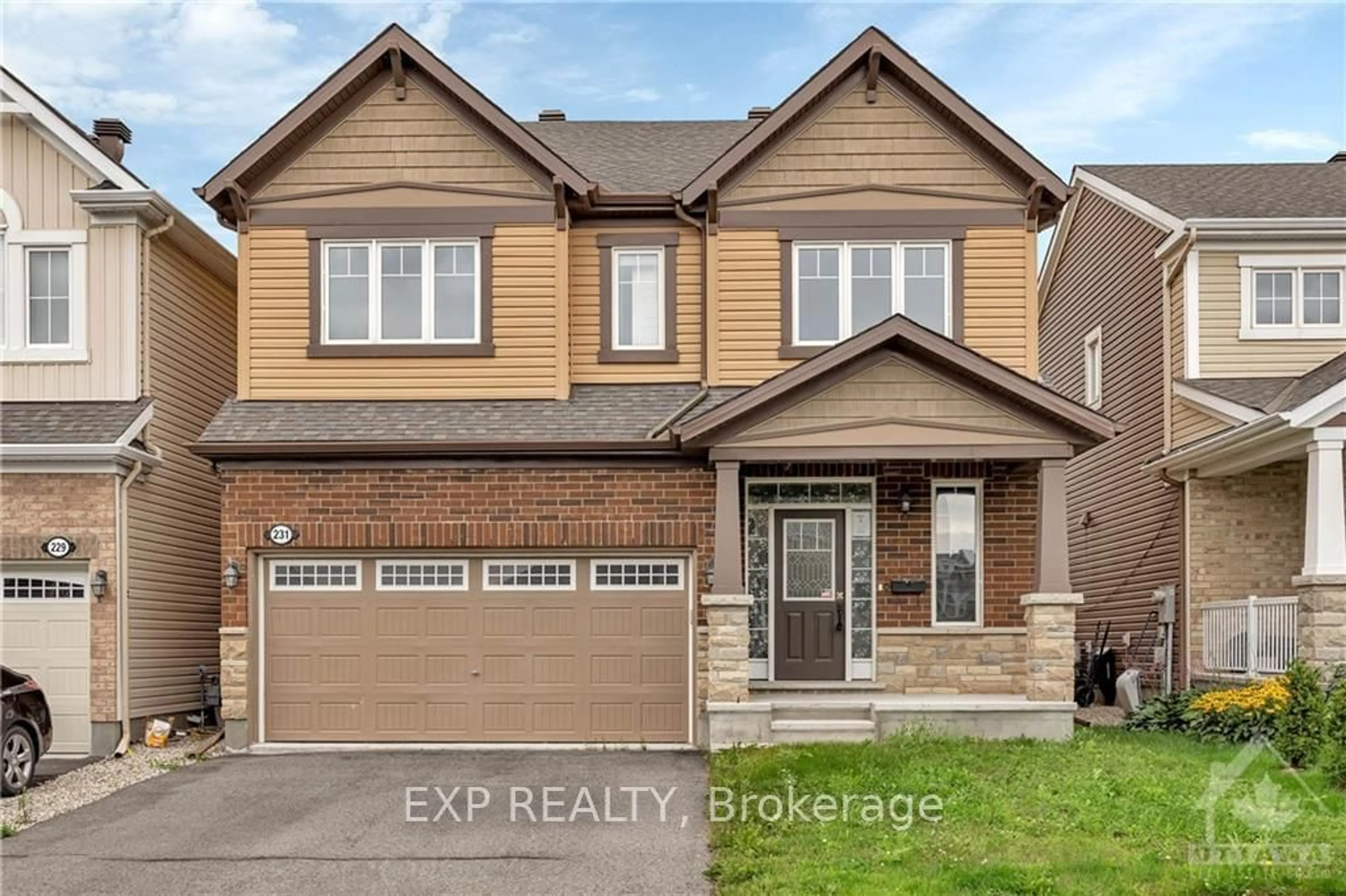 Frontside or backside of a home, the street view for 231 DES SOLDATS-RIENDEAU St, Barrhaven Ontario K2J 5Z4