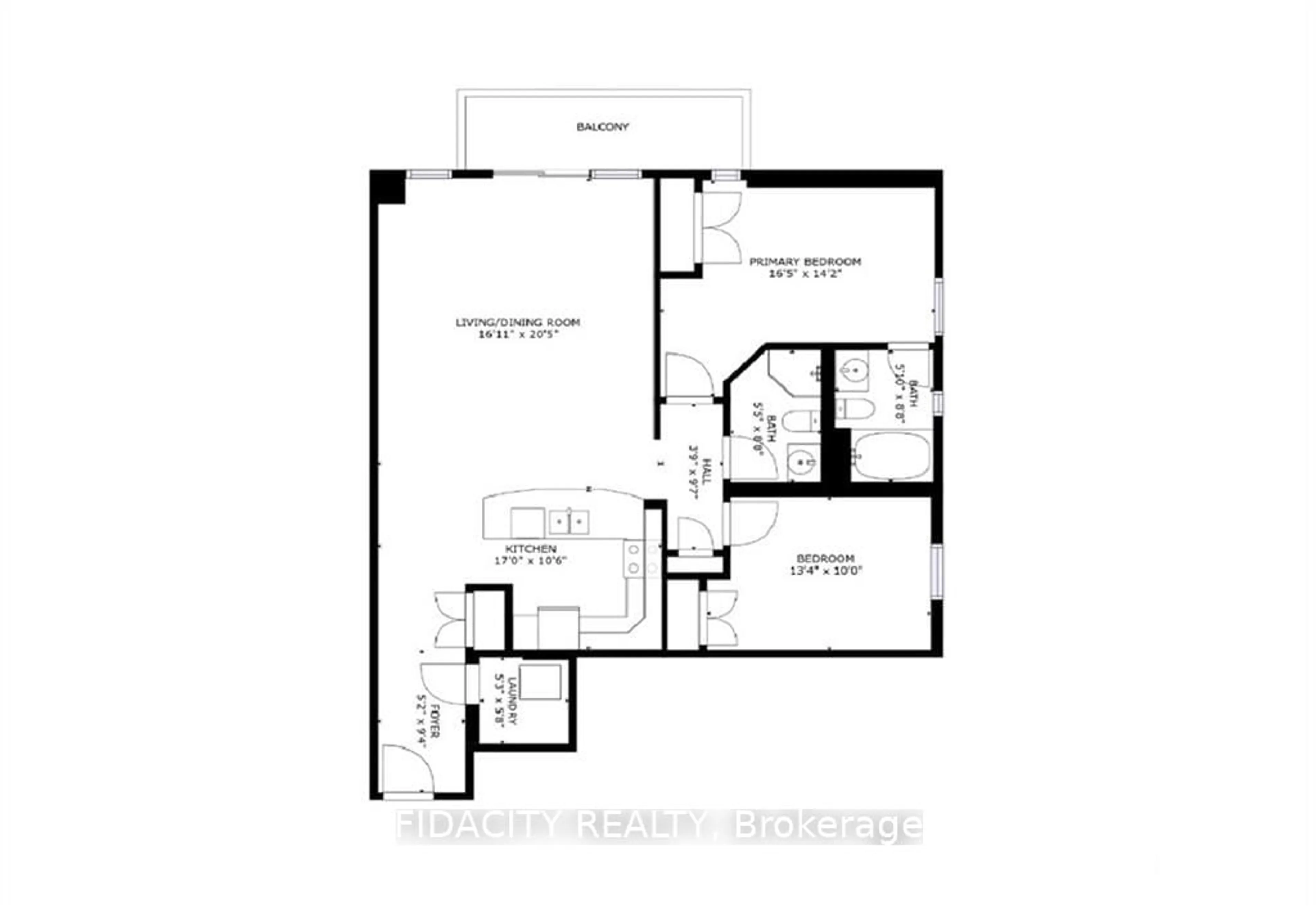 Floor plan for 320 MCLEOD St #402, Ottawa Centre Ontario K2P 1A3