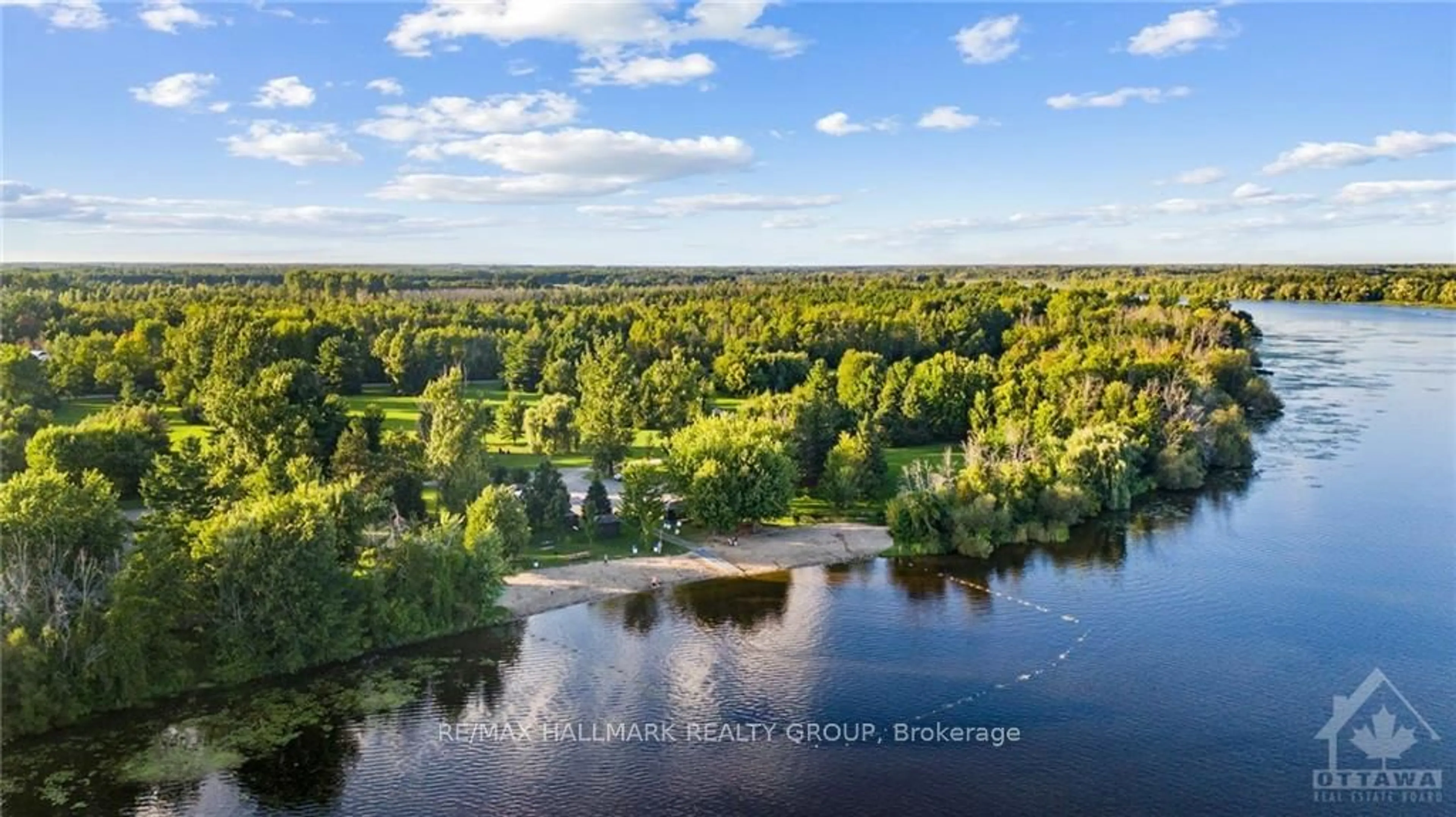 A pic from outside/outdoor area/front of a property/back of a property/a pic from drone, water/lake/river/ocean view for 7429 CARTER Rd, Manotick - Kars - Rideau Twp and Area Ontario K0A 2W0