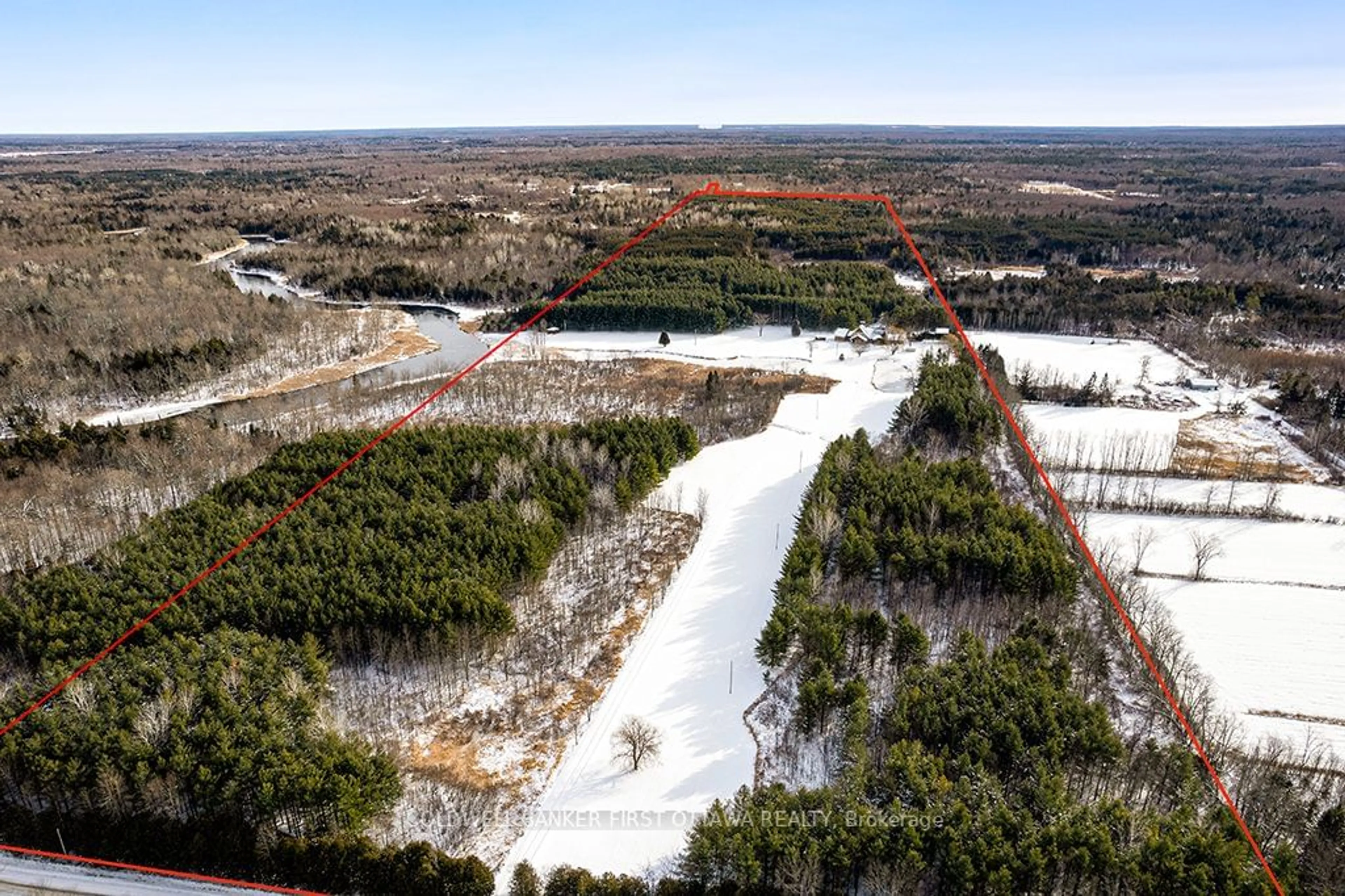 A pic from outside/outdoor area/front of a property/back of a property/a pic from drone, forest/trees view for 2499 BATHURST CONCESSION 2 Rd, Tay Valley Ontario K7H 3C9