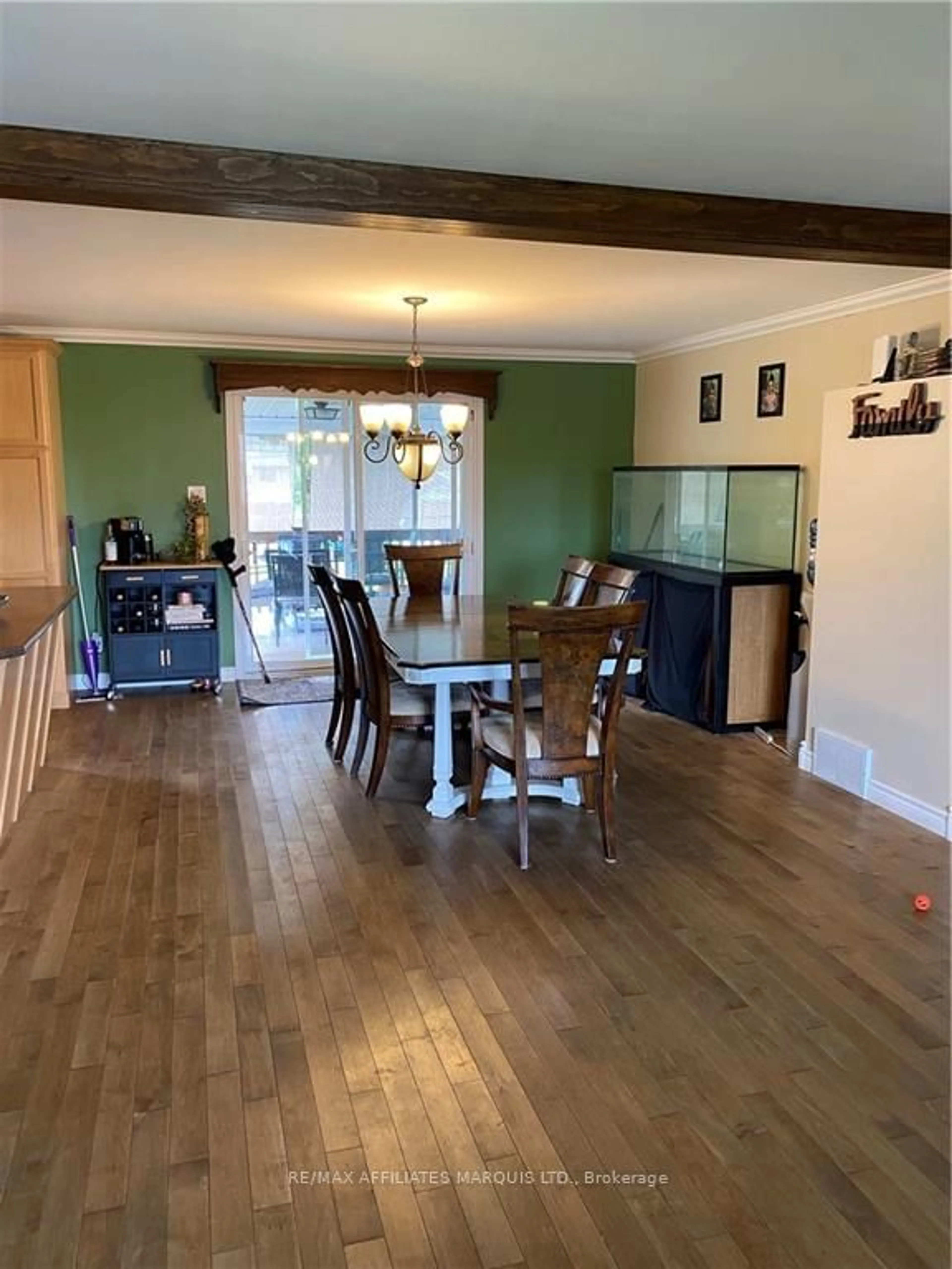 Dining room, wood floors, cottage for 3448 BRUCE St, South Stormont Ontario K6K 1M9