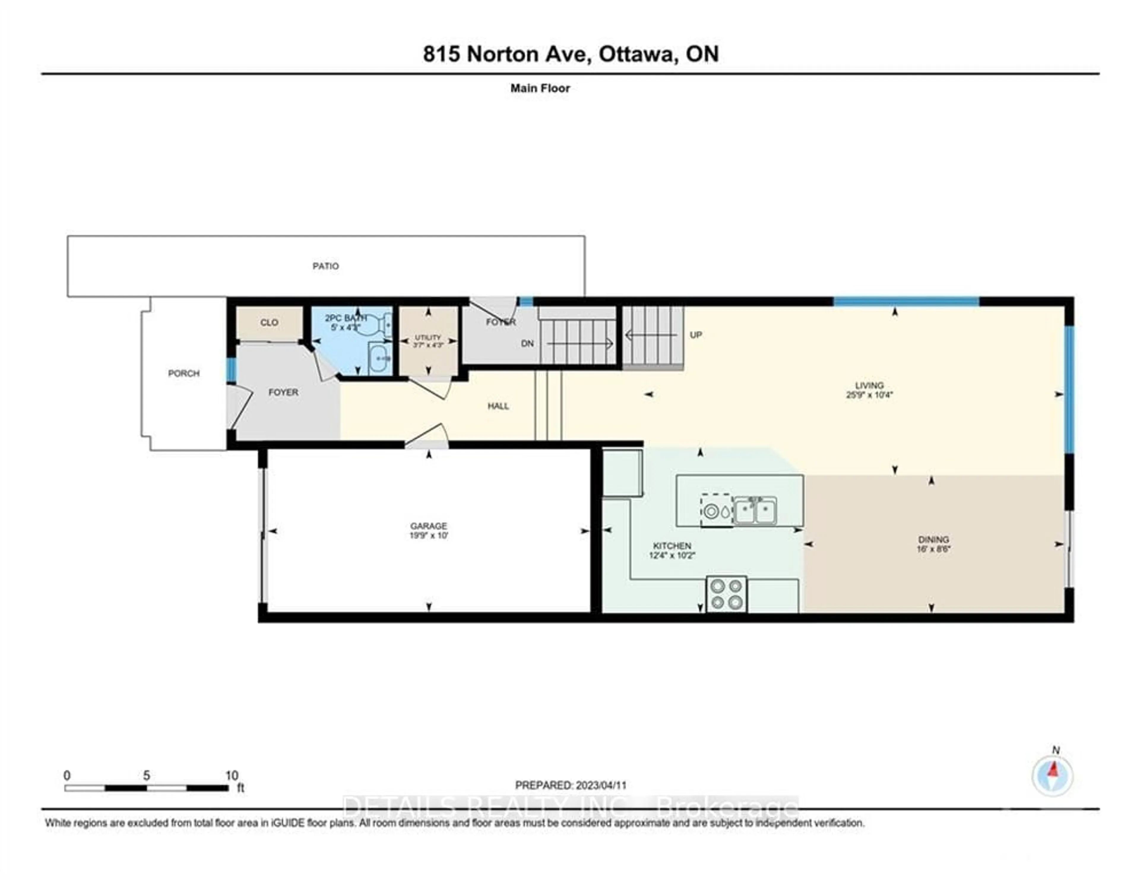 Floor plan for 815 NORTON Ave, Britannia Heights - Queensway Terrace N and Area Ontario K2B 5P5